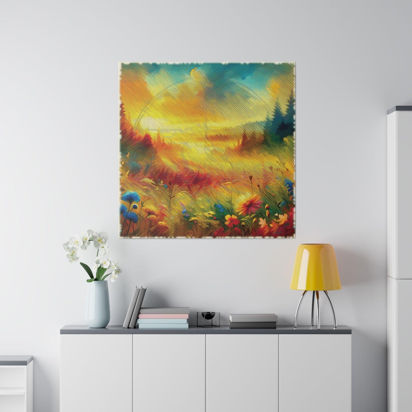 Sunlit Meadow Blossom - Matte Canvas, Stretched, 0.75" - Artsquarenft