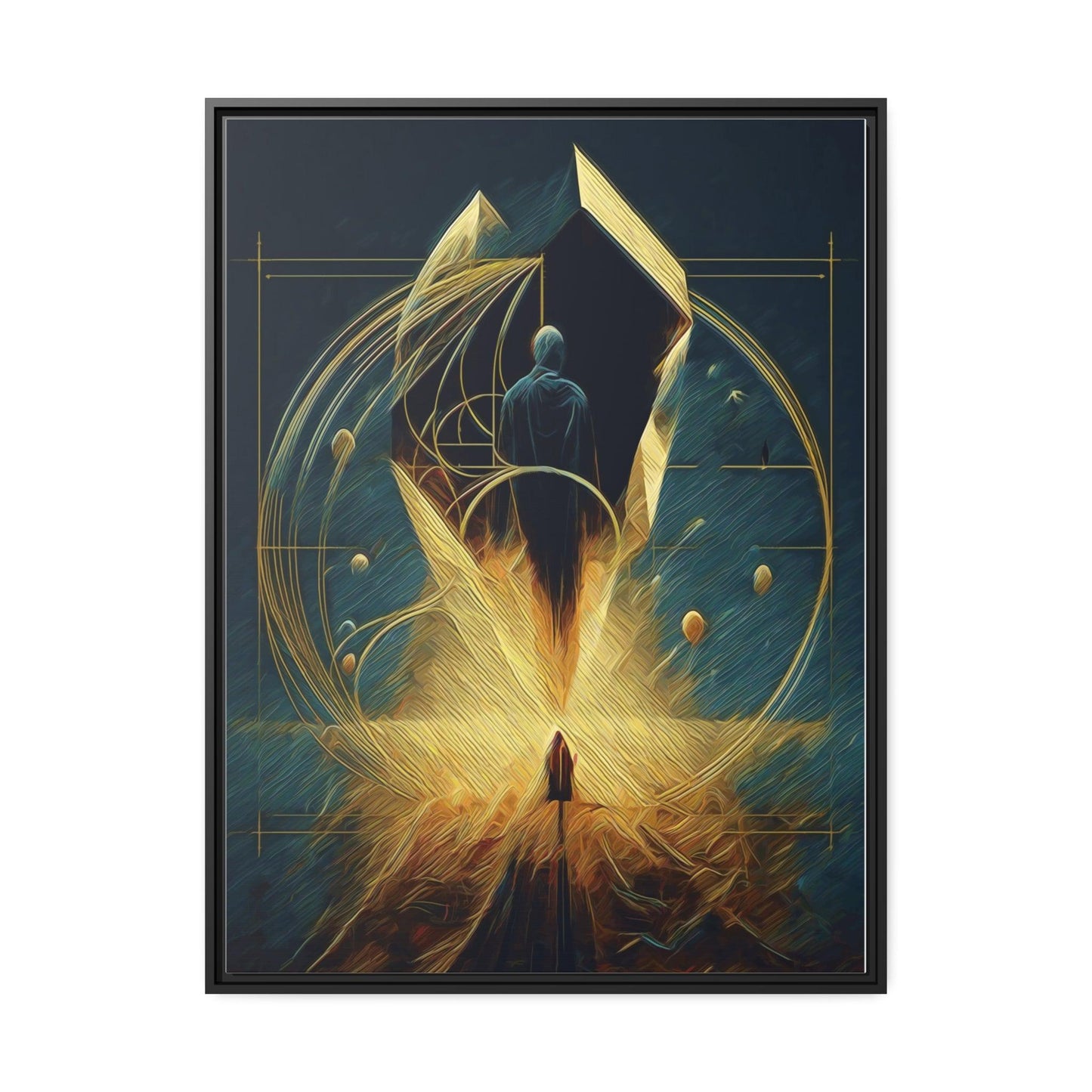 Matte Canvas, Black Frame - "Midnight Journey" Collection - Artsquarenft