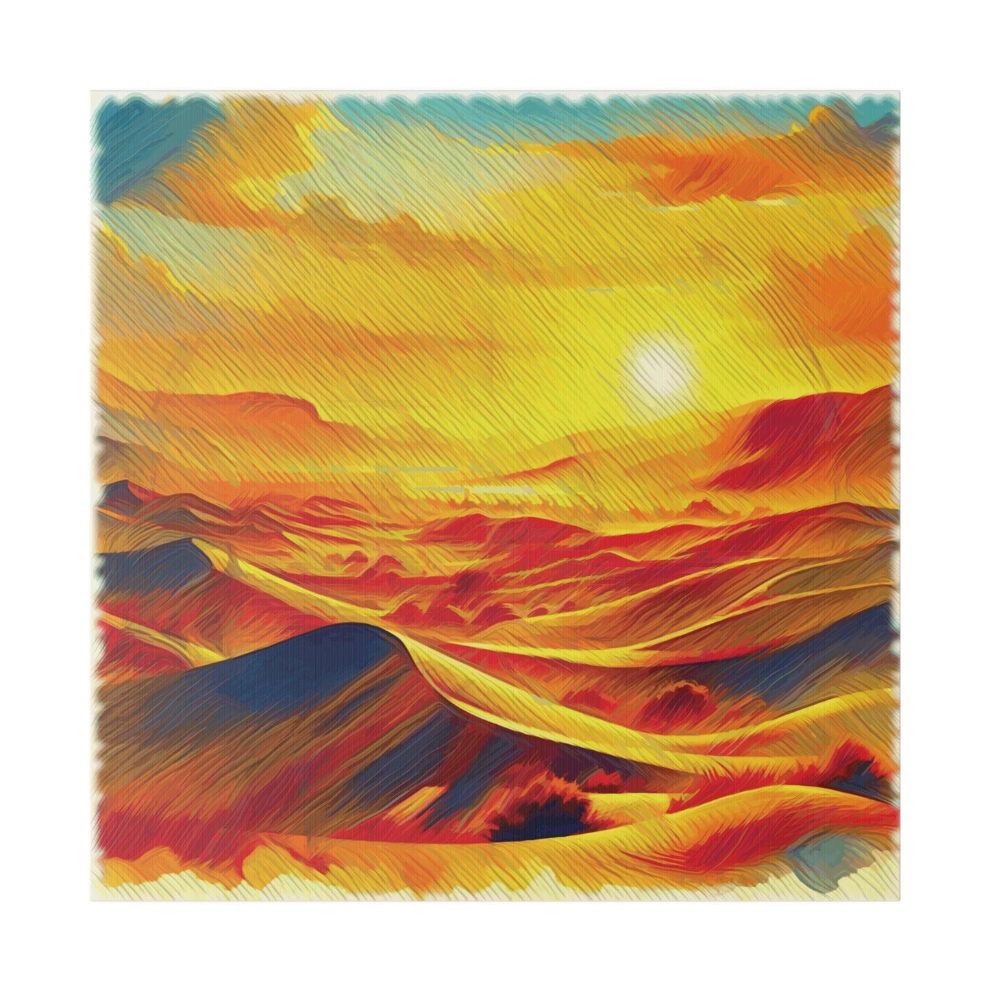 Golden Desert Mirage - Matte Canvas, Stretched, 0.75" - Artsquarenft