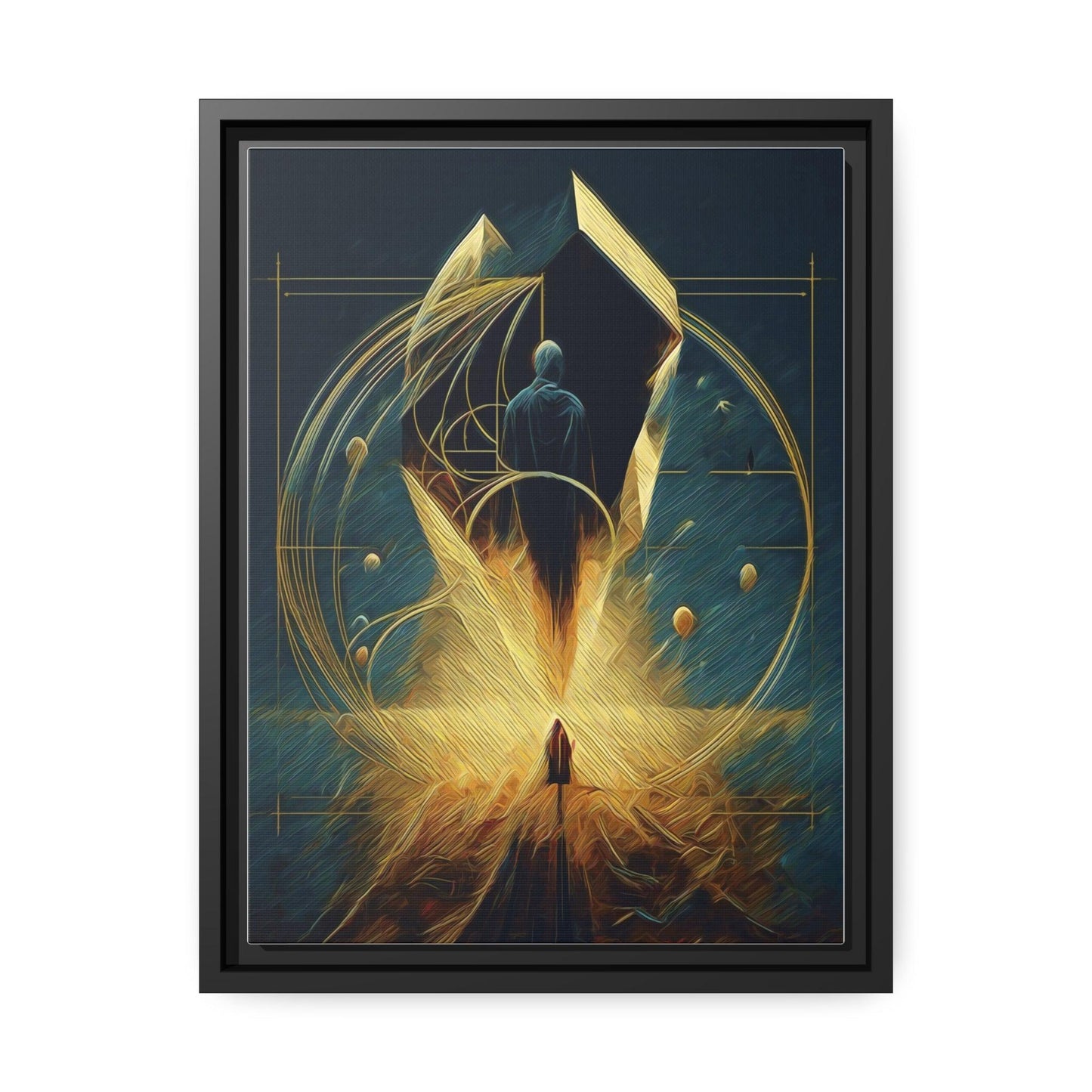 Matte Canvas, Black Frame - "Midnight Journey" Collection - Artsquarenft
