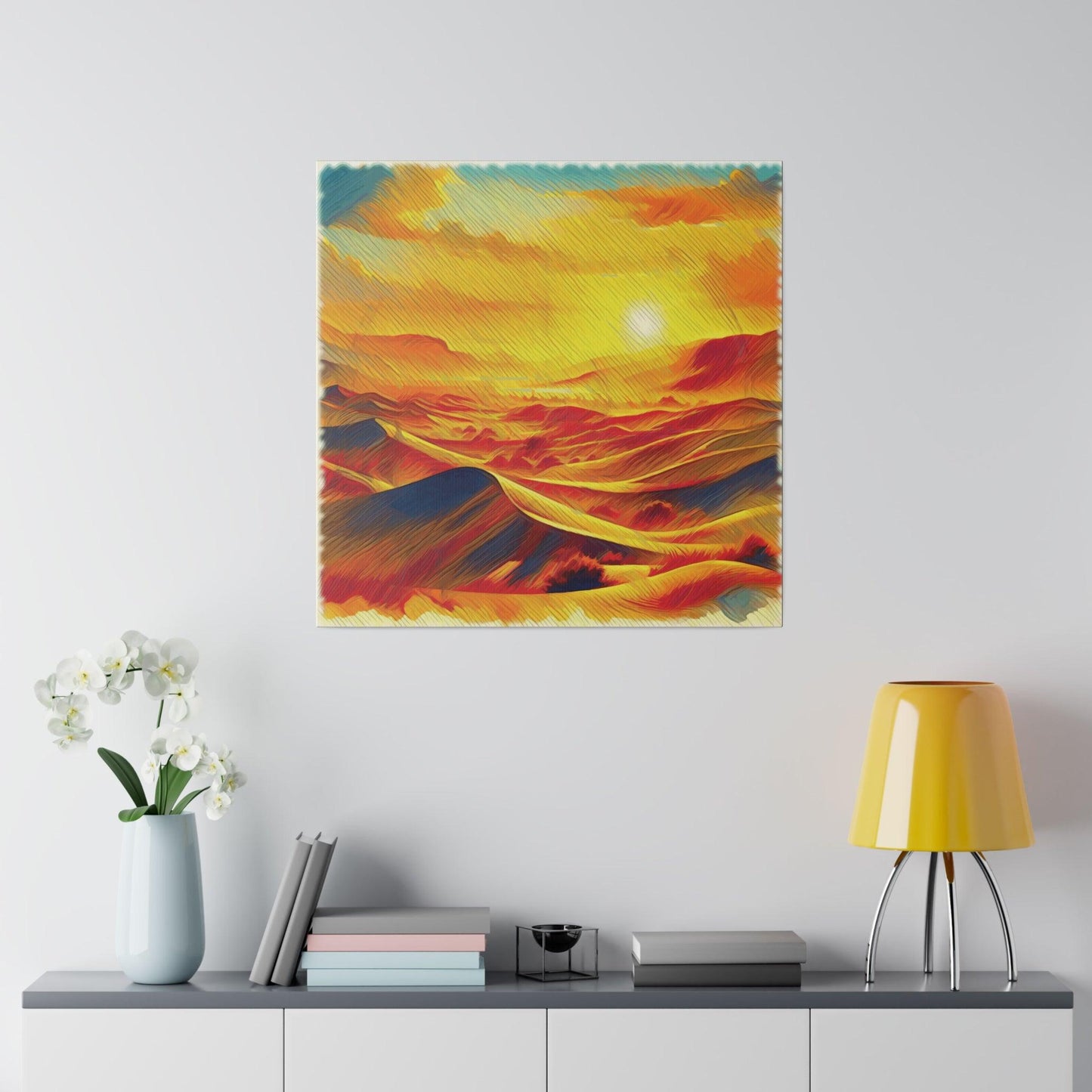 Golden Desert Mirage - Matte Canvas, Stretched, 0.75" - Artsquarenft