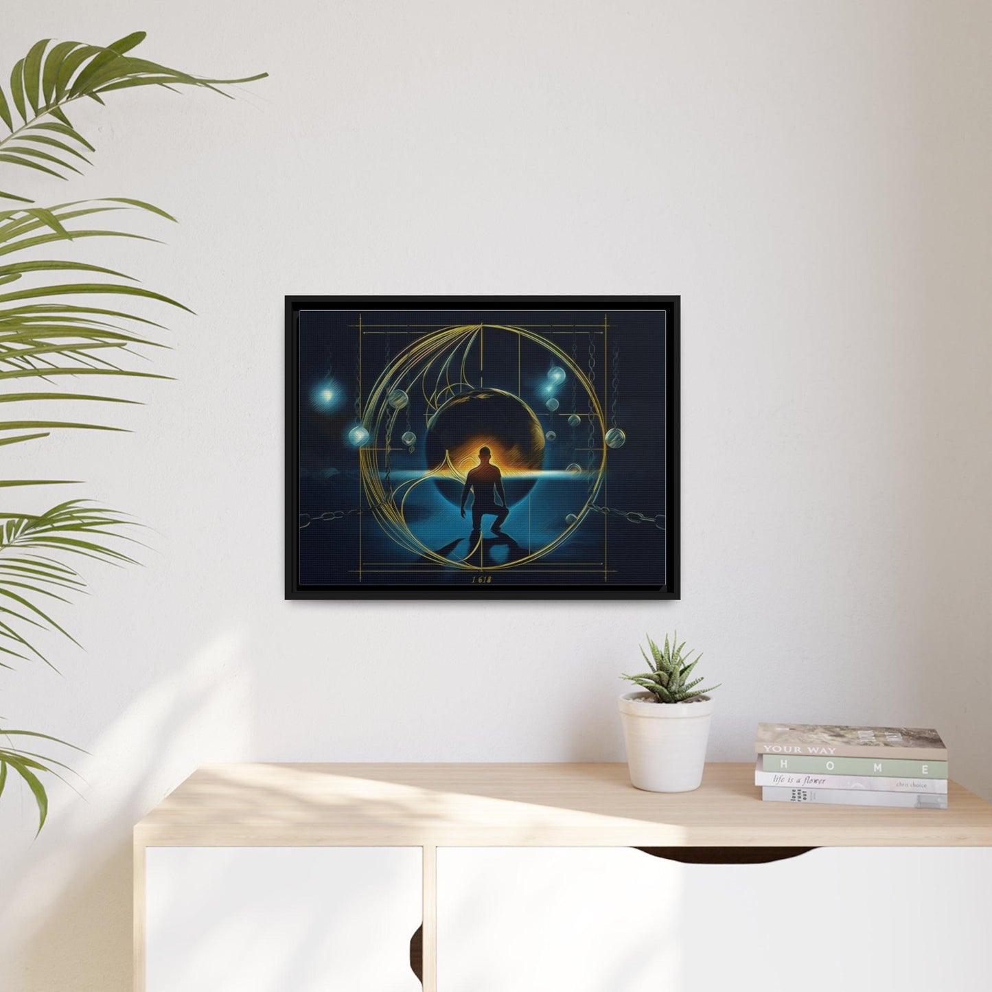 Matte Canvas, Black Frame - "Midnight Journey" Collection - Artsquarenft