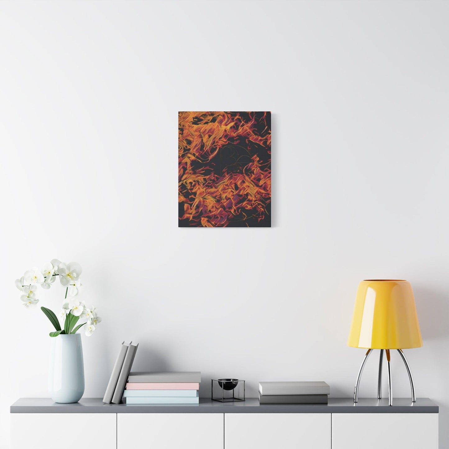 Matte Canvas, Stretched, 1.25" - Fire - Transforming Blaze" - Elements Collection - Artsquarenft