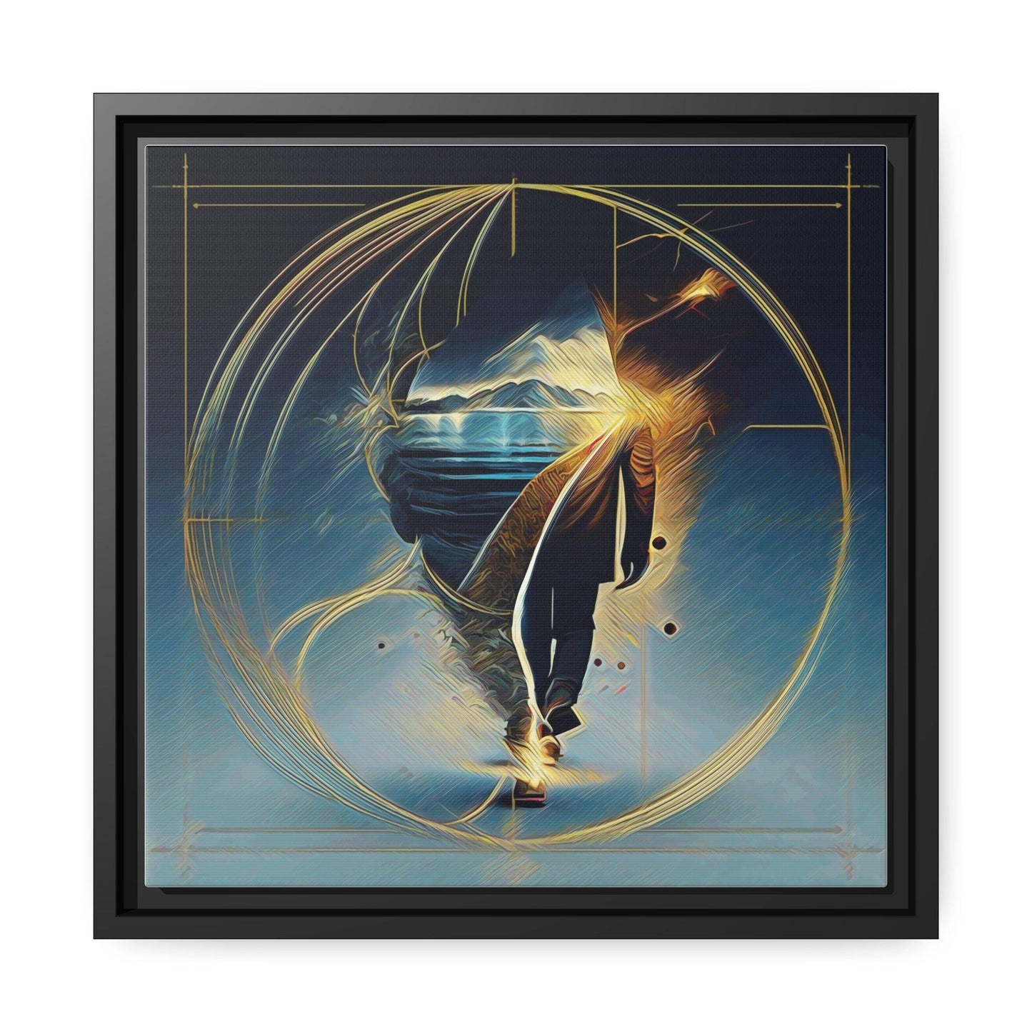 Matte Canvas, Black Frame - "Midnight Journey" Collection - Artsquarenft