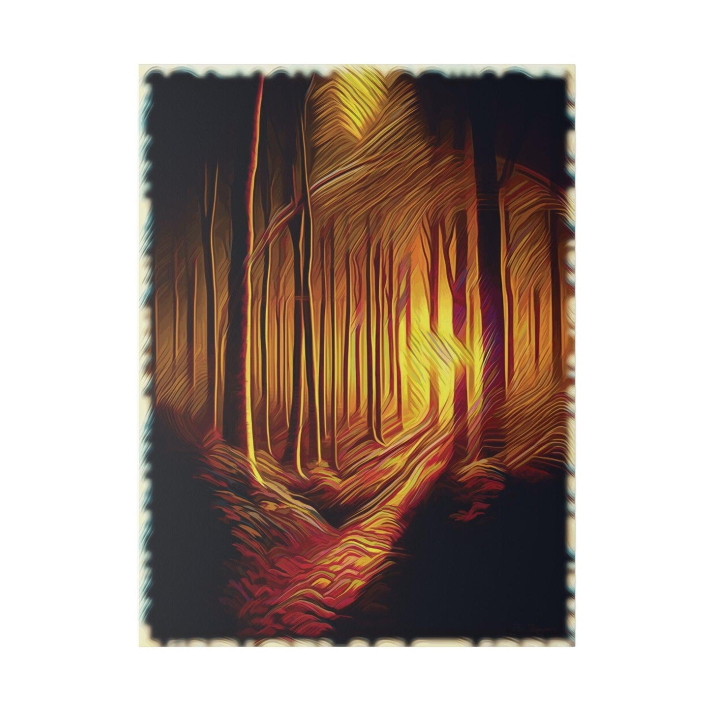 Pathway of Golden Light - Matte Canvas, Stretched, 0.75" - Artsquarenft
