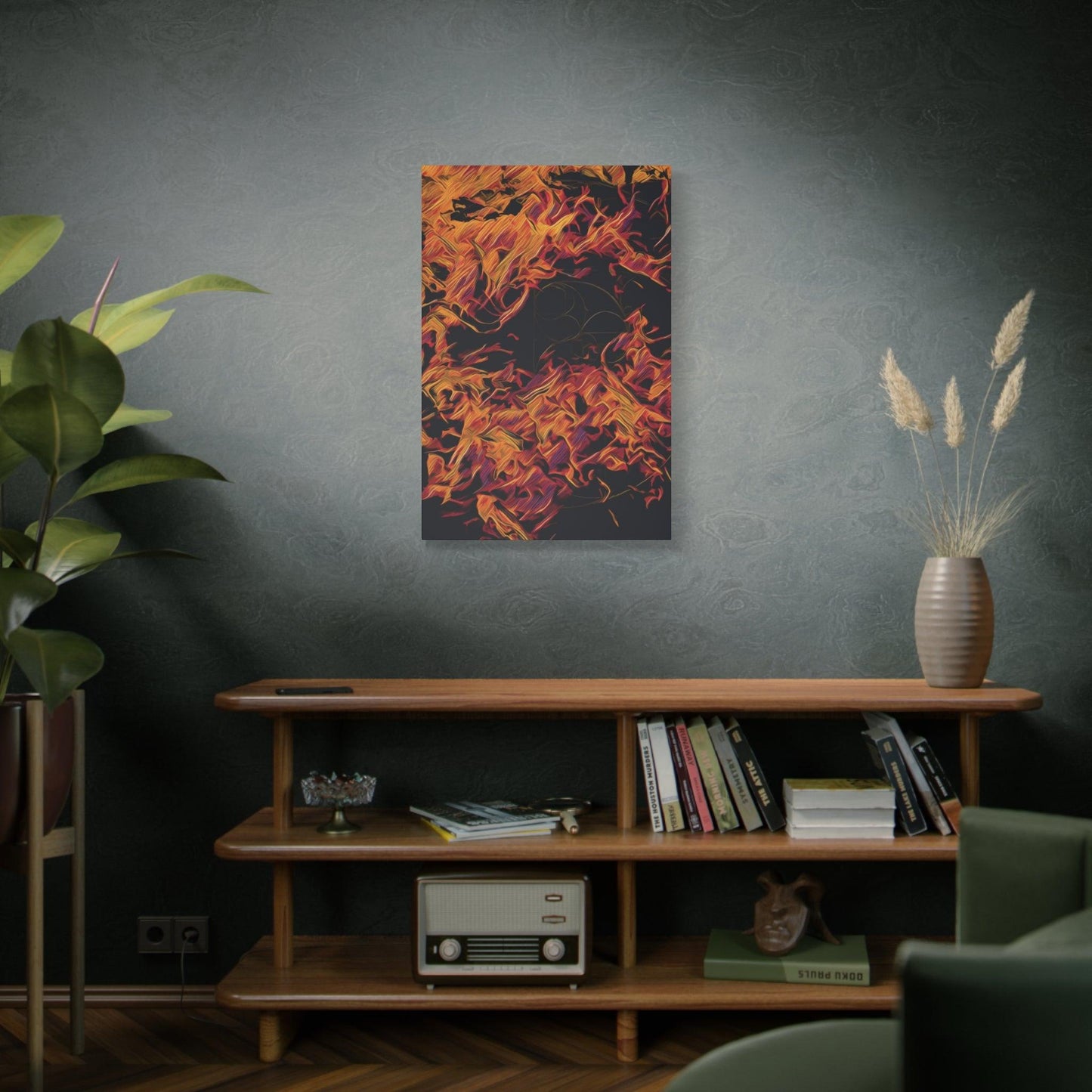Matte Canvas, Stretched, 1.25" - Fire - Transforming Blaze" - Elements Collection - Artsquarenft