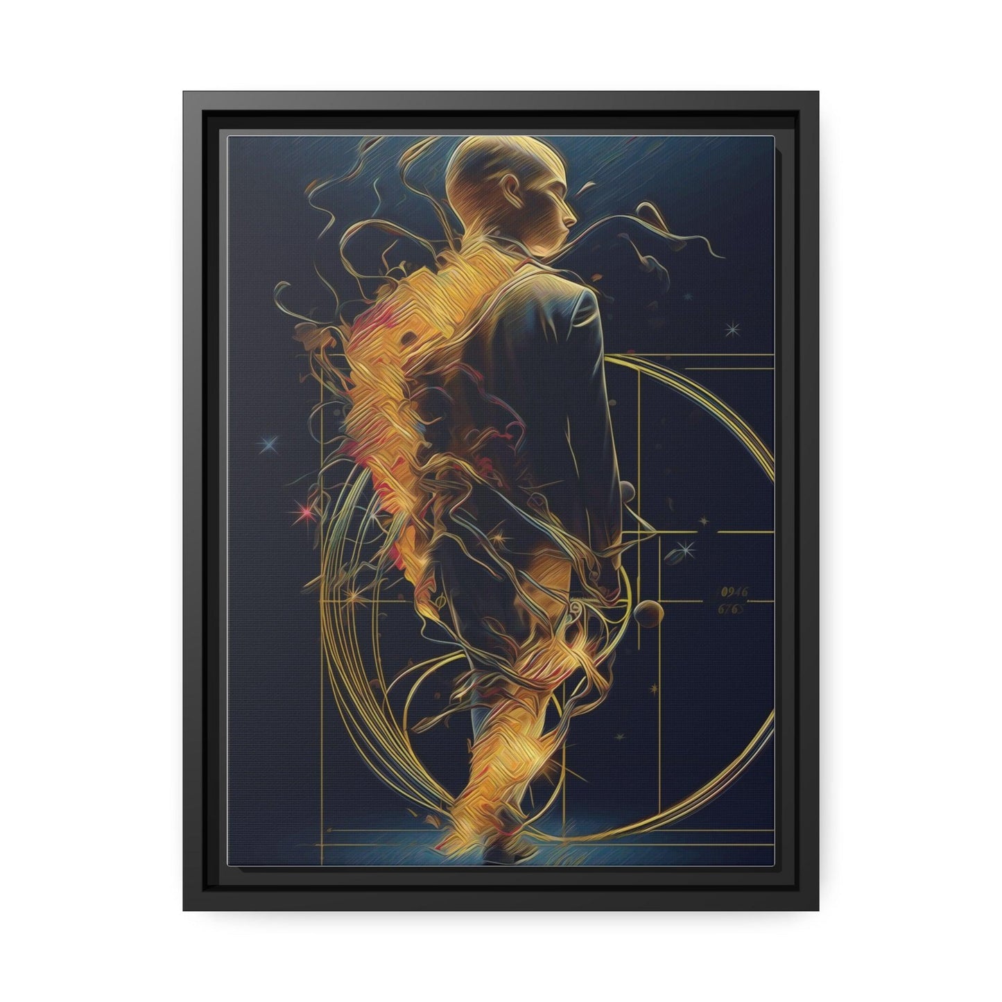 Matte Canvas, Black Frame - "Midnight Journey" Collection - Artsquarenft