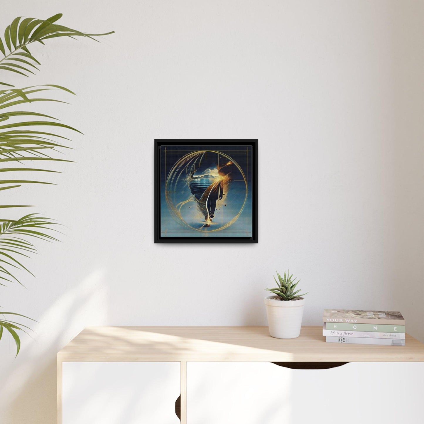 Matte Canvas, Black Frame - "Midnight Journey" Collection - Artsquarenft