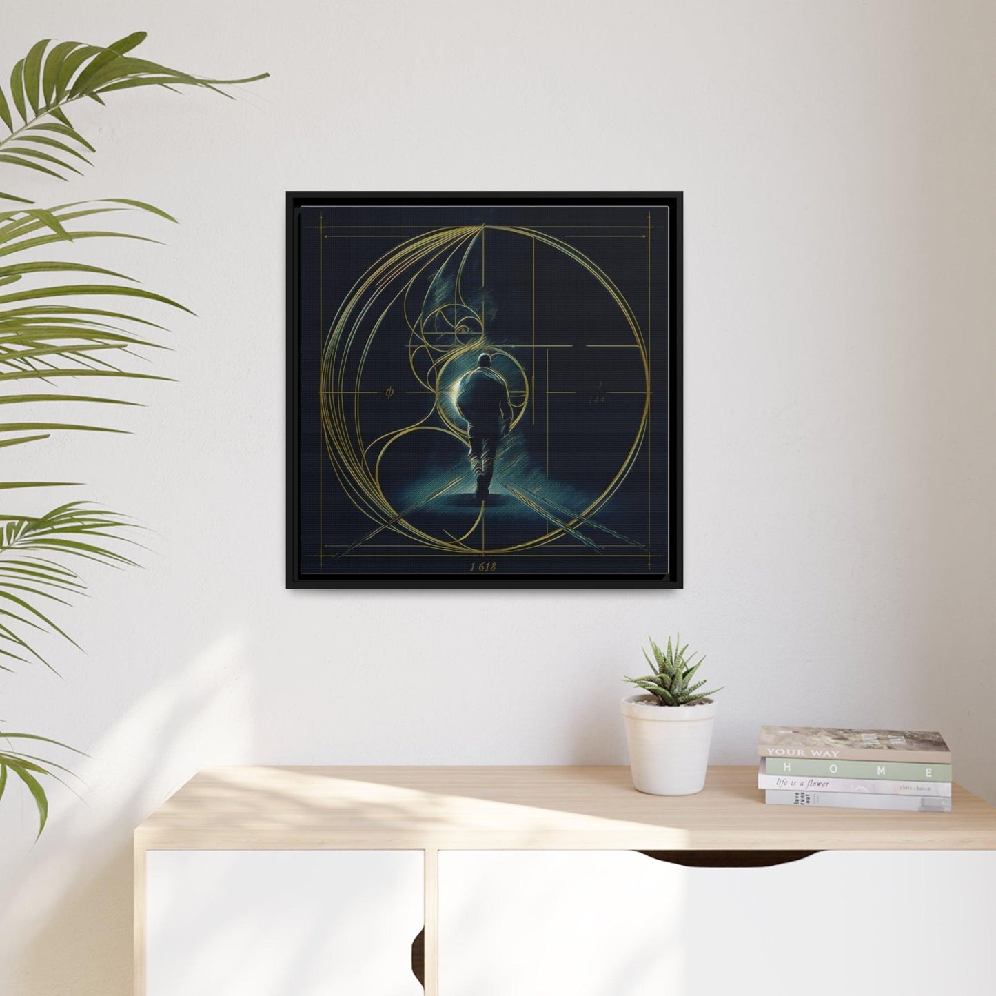 Matte Canvas, Black Frame. "Midnight Journey" Collection - Artsquarenft