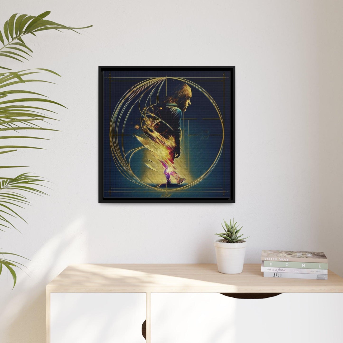 Matte Canvas, Black Frame - "MidNight Journey" Collection - Artsquarenft
