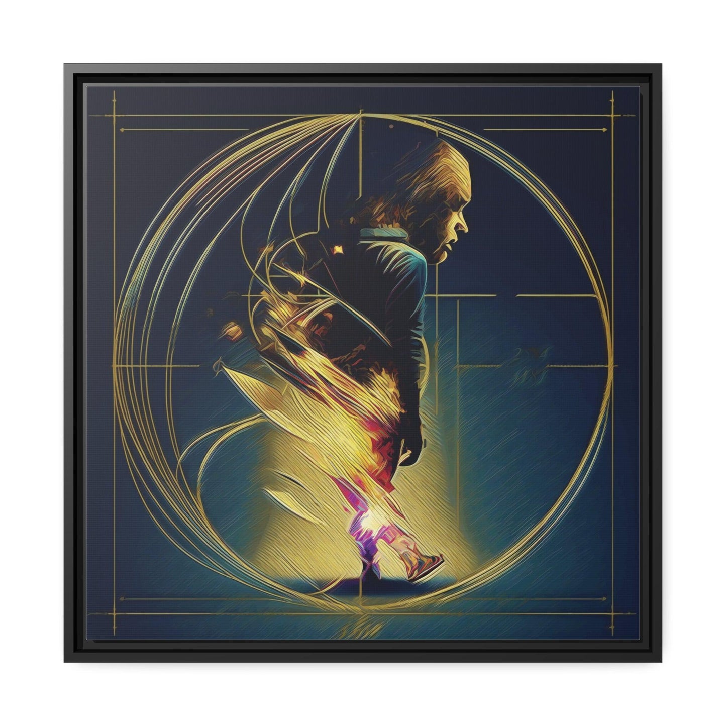 Matte Canvas, Black Frame - "MidNight Journey" Collection - Artsquarenft