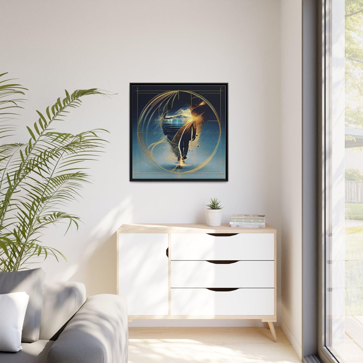 Matte Canvas, Black Frame - "Midnight Journey" Collection - Artsquarenft
