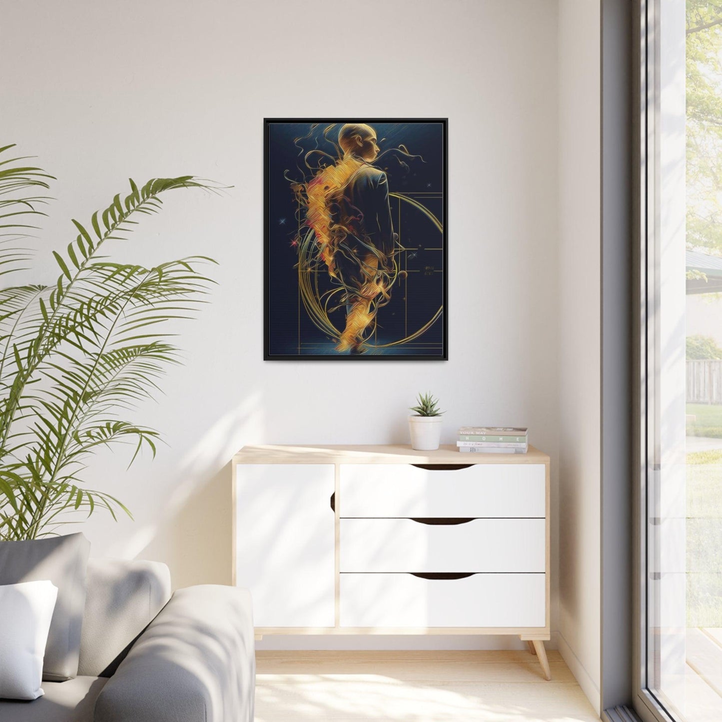 Matte Canvas, Black Frame - "Midnight Journey" Collection - Artsquarenft