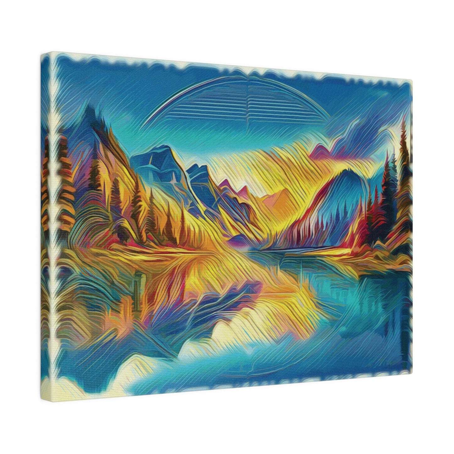 Mountain Reflections at Dawn - Matte Canvas, Stretched 0.75'' - Artsquarenft