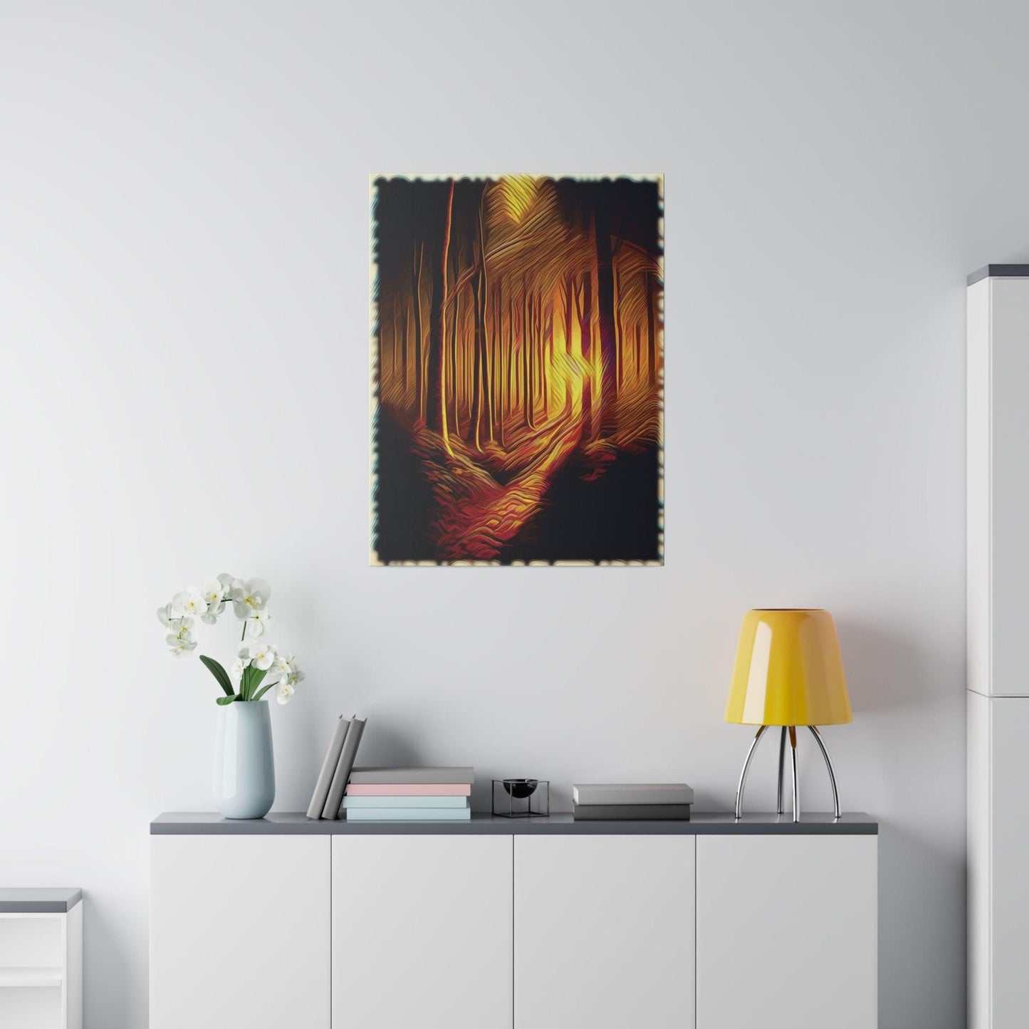 Pathway of Golden Light - Matte Canvas, Stretched, 0.75" - Artsquarenft