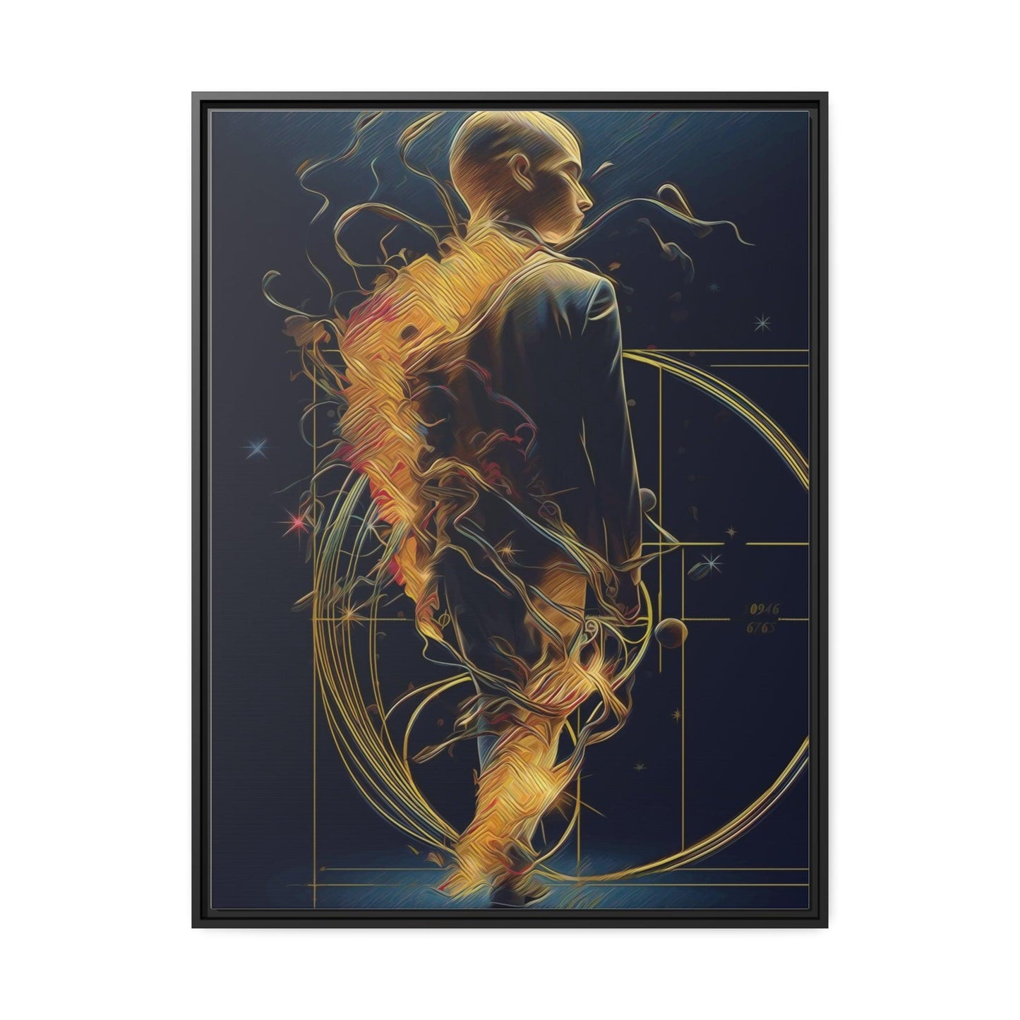Matte Canvas, Black Frame - "Midnight Journey" Collection - Artsquarenft