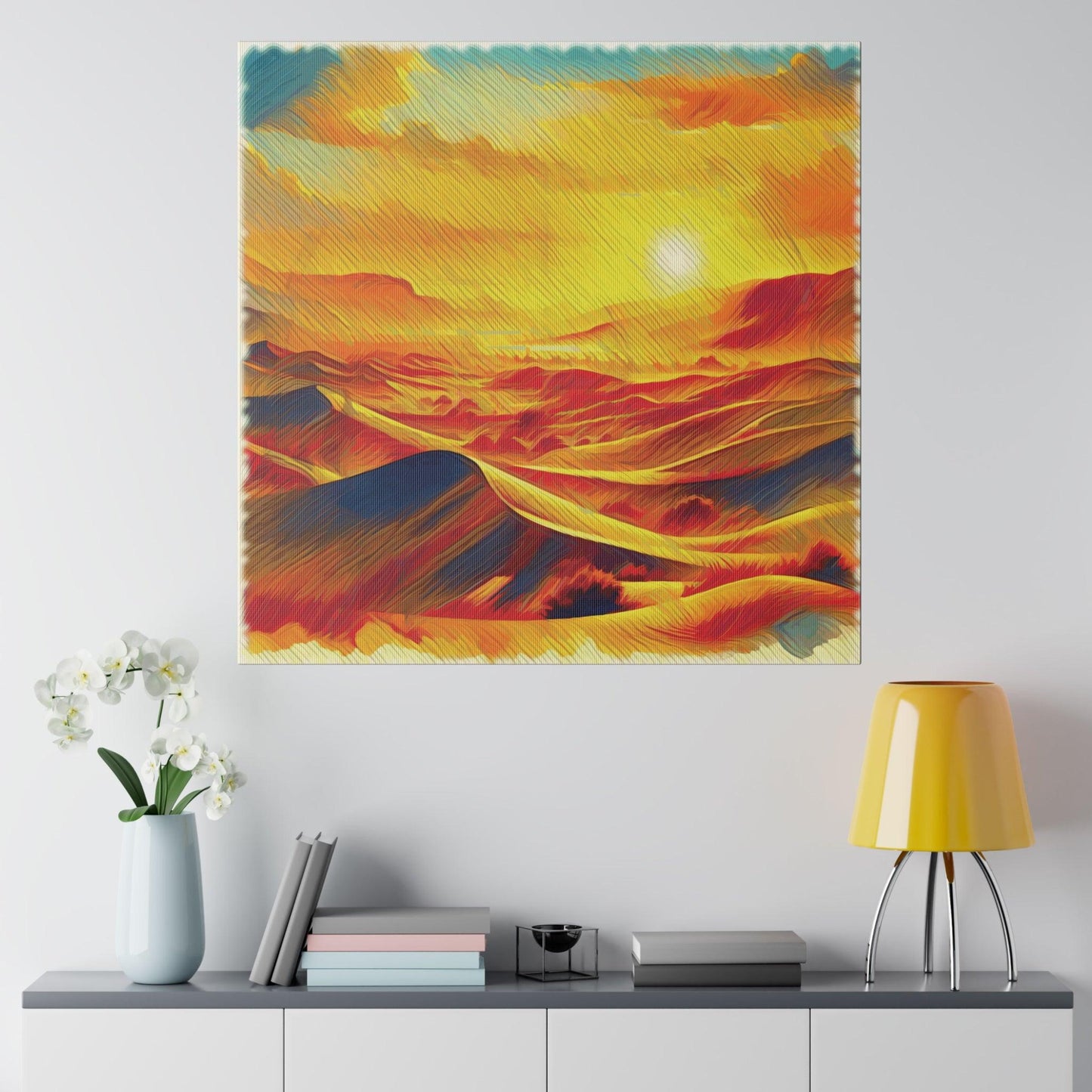 Golden Desert Mirage - Matte Canvas, Stretched, 0.75" - Artsquarenft