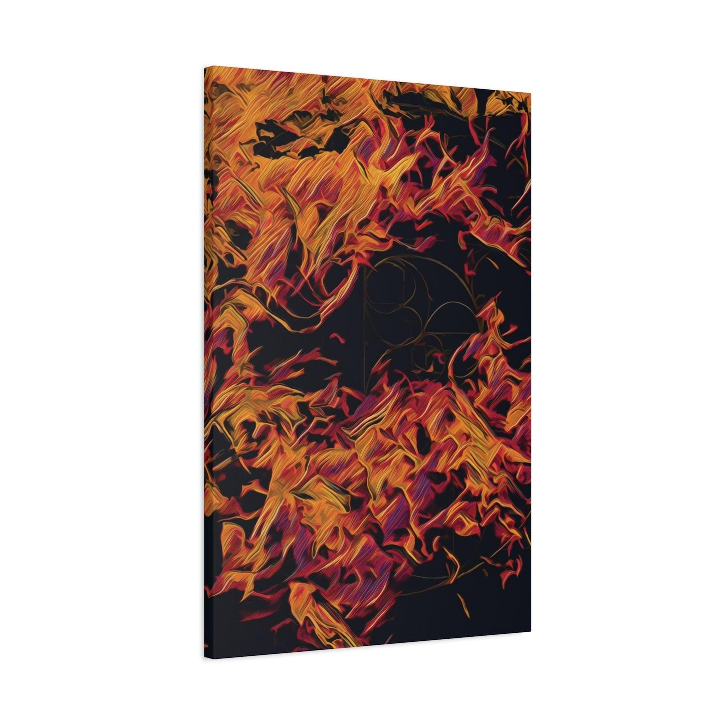 Matte Canvas, Stretched, 1.25" - Fire - Transforming Blaze" - Elements Collection - Artsquarenft