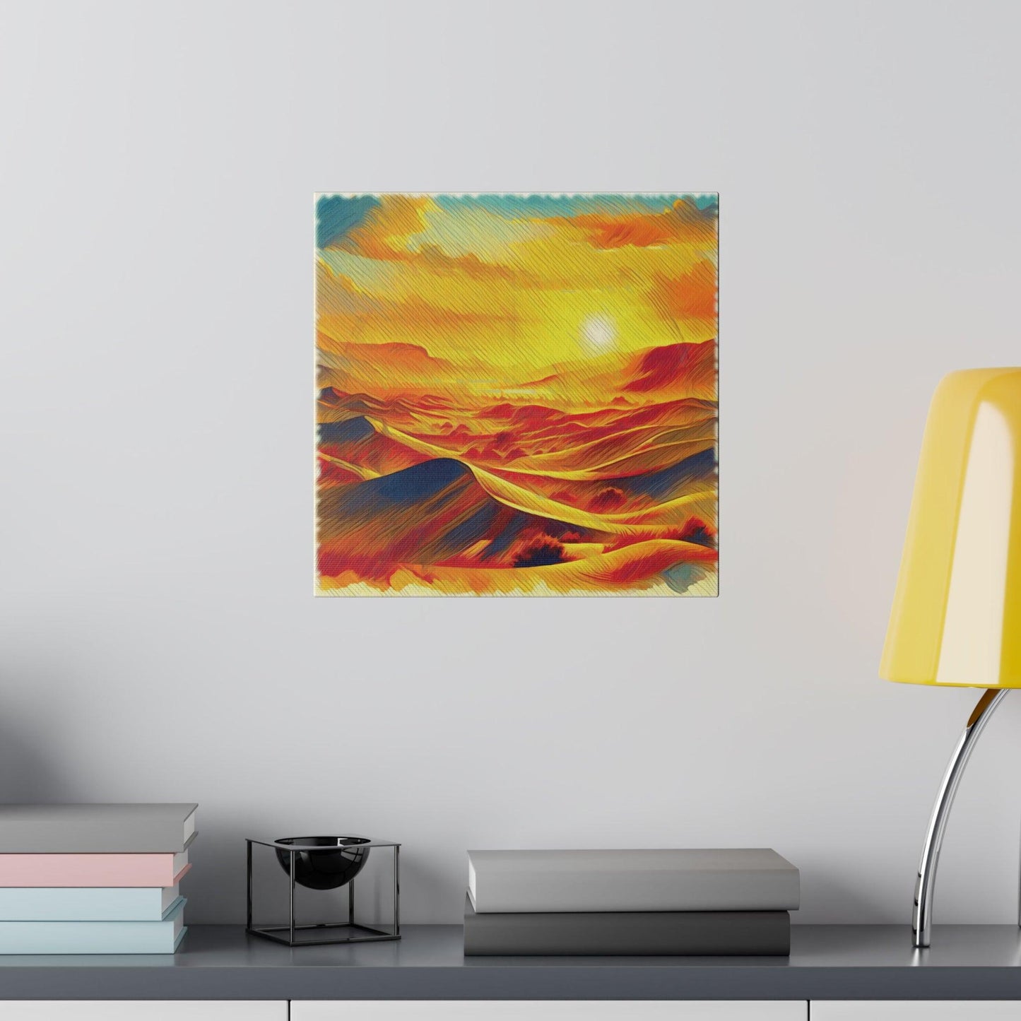 Golden Desert Mirage - Matte Canvas, Stretched, 0.75" - Artsquarenft