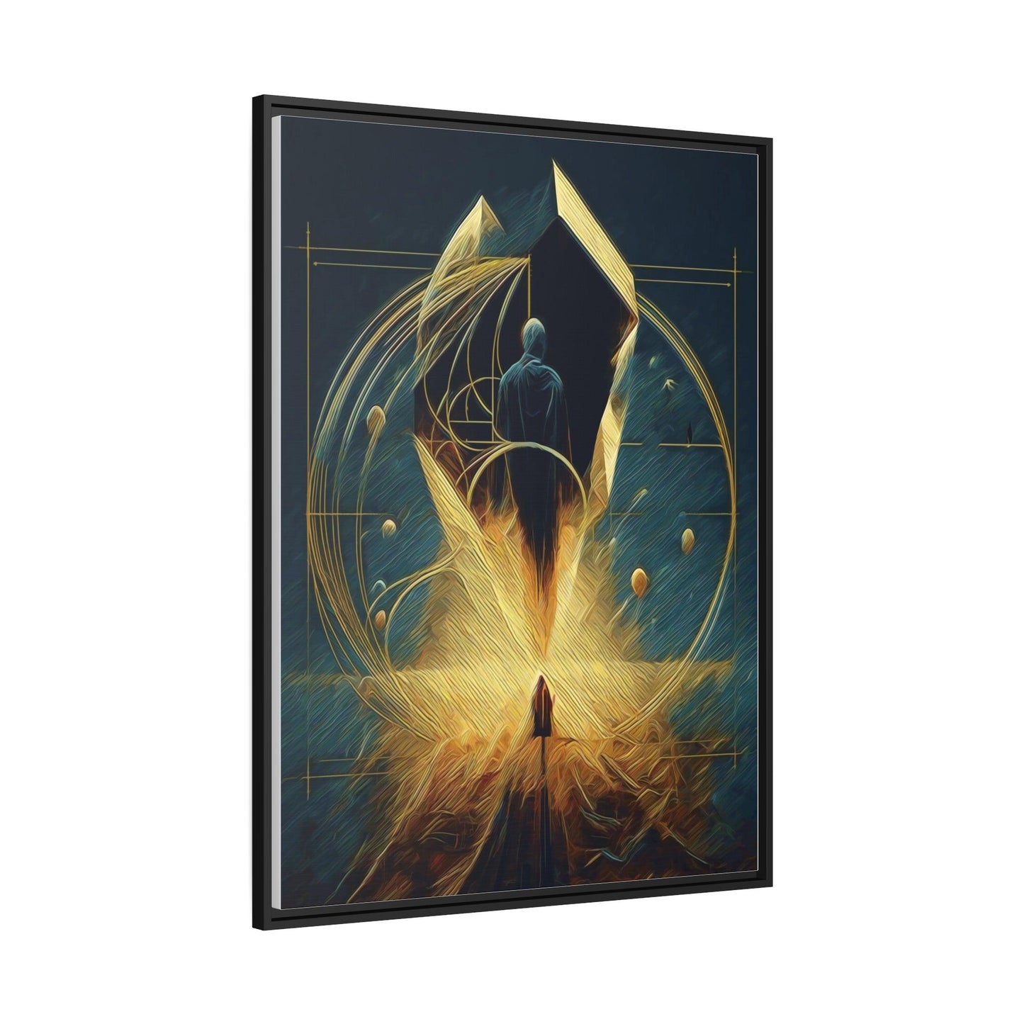 Matte Canvas, Black Frame - "Midnight Journey" Collection - Artsquarenft