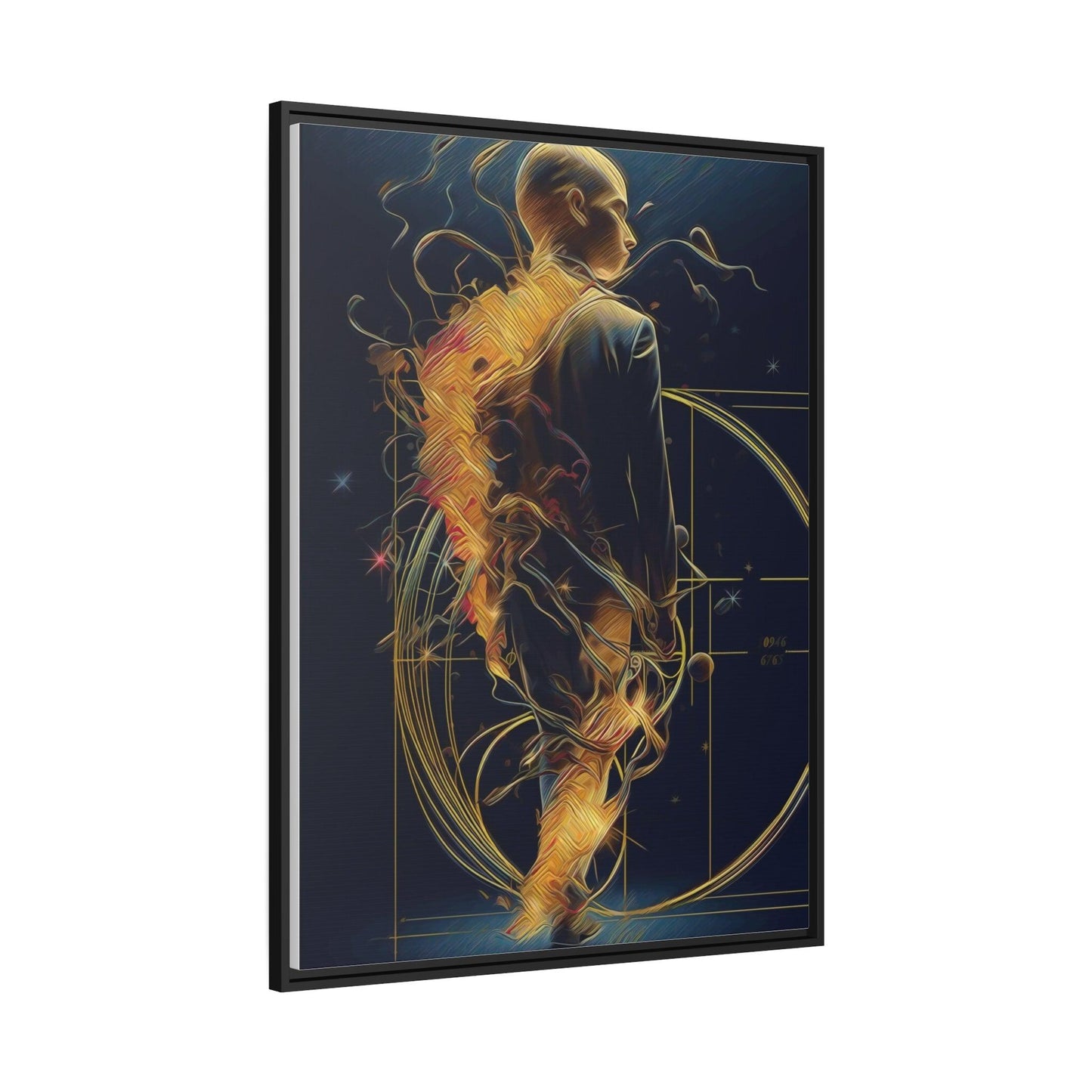 Matte Canvas, Black Frame - "Midnight Journey" Collection - Artsquarenft
