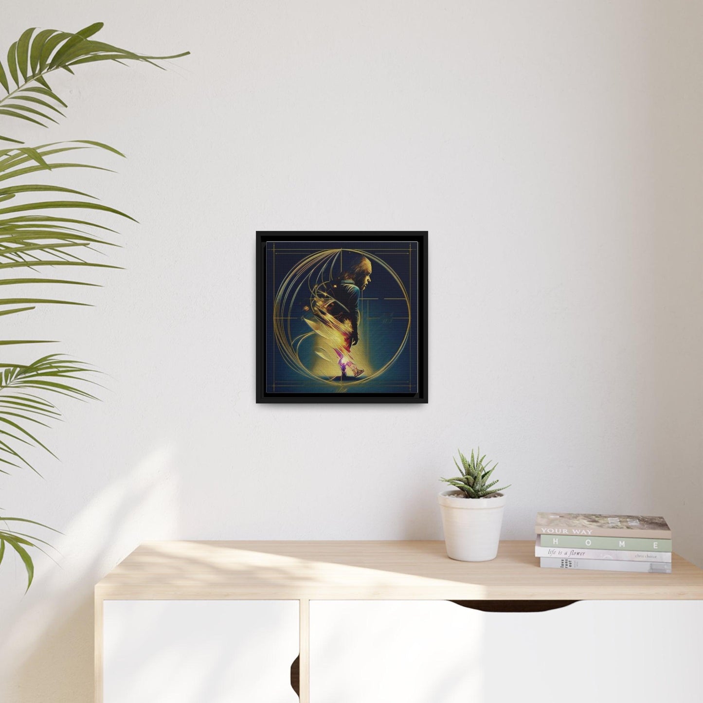 Matte Canvas, Black Frame - "MidNight Journey" Collection - Artsquarenft