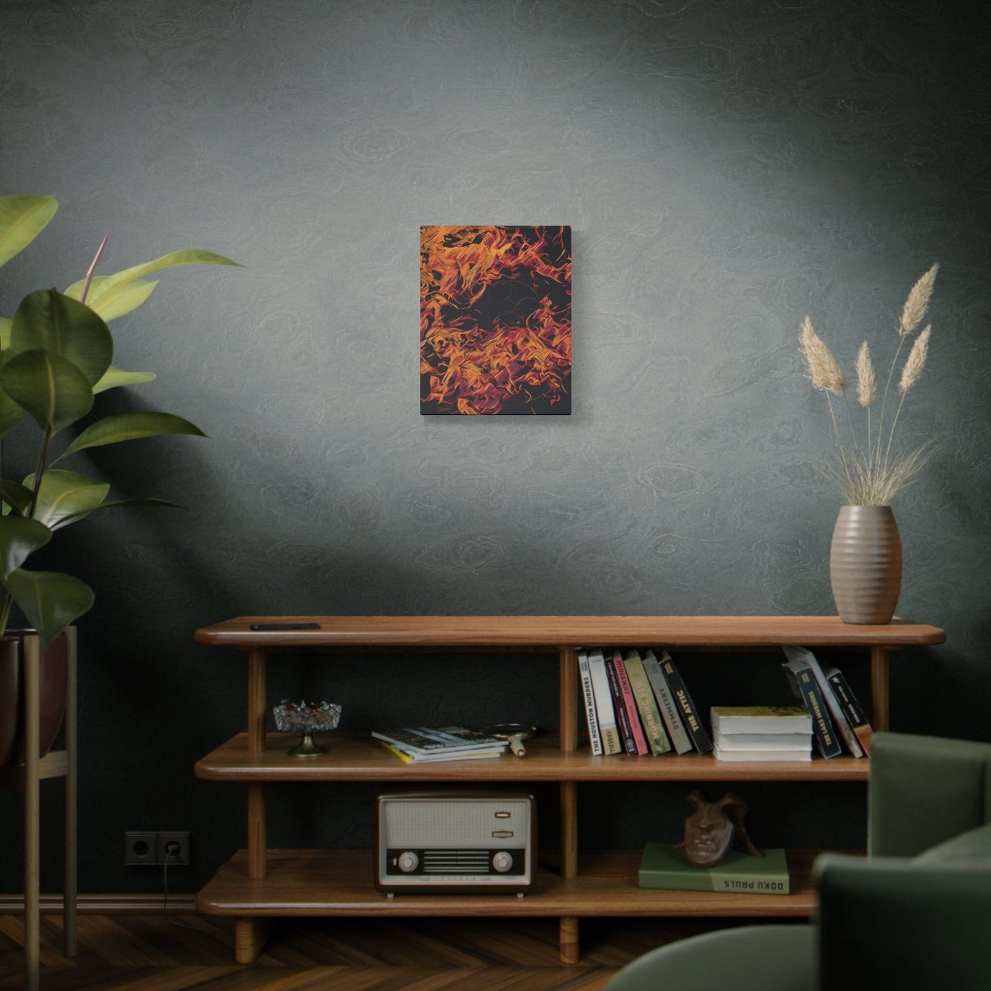 Matte Canvas, Stretched, 1.25" - Fire - Transforming Blaze" - Elements Collection - Artsquarenft