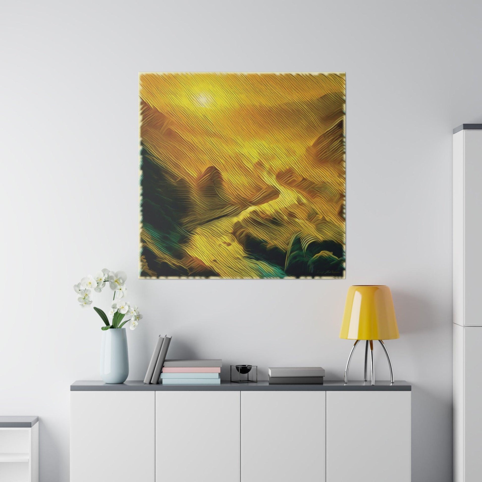 Golden Valley Stream - Matte Canvas, Stretched, 0.75" - Artsquarenft