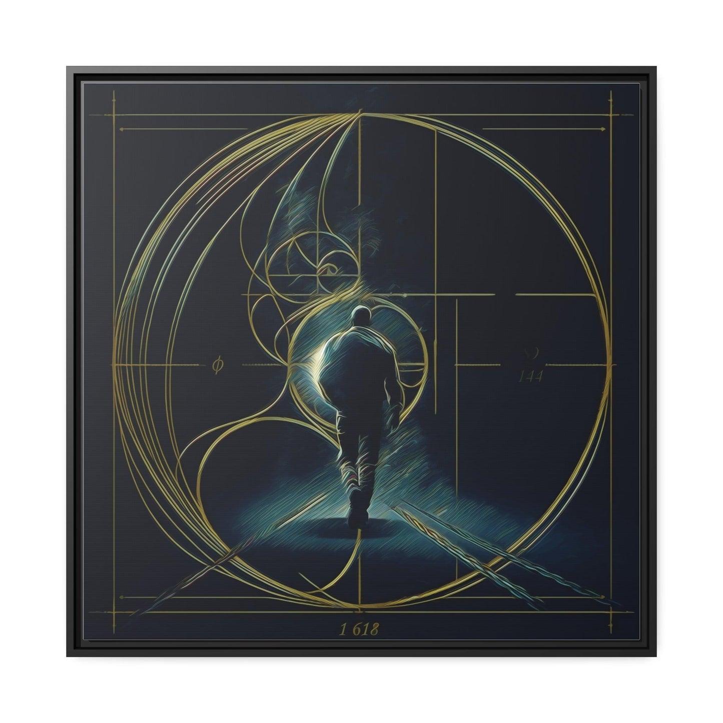 Matte Canvas, Black Frame. "Midnight Journey" Collection - Artsquarenft