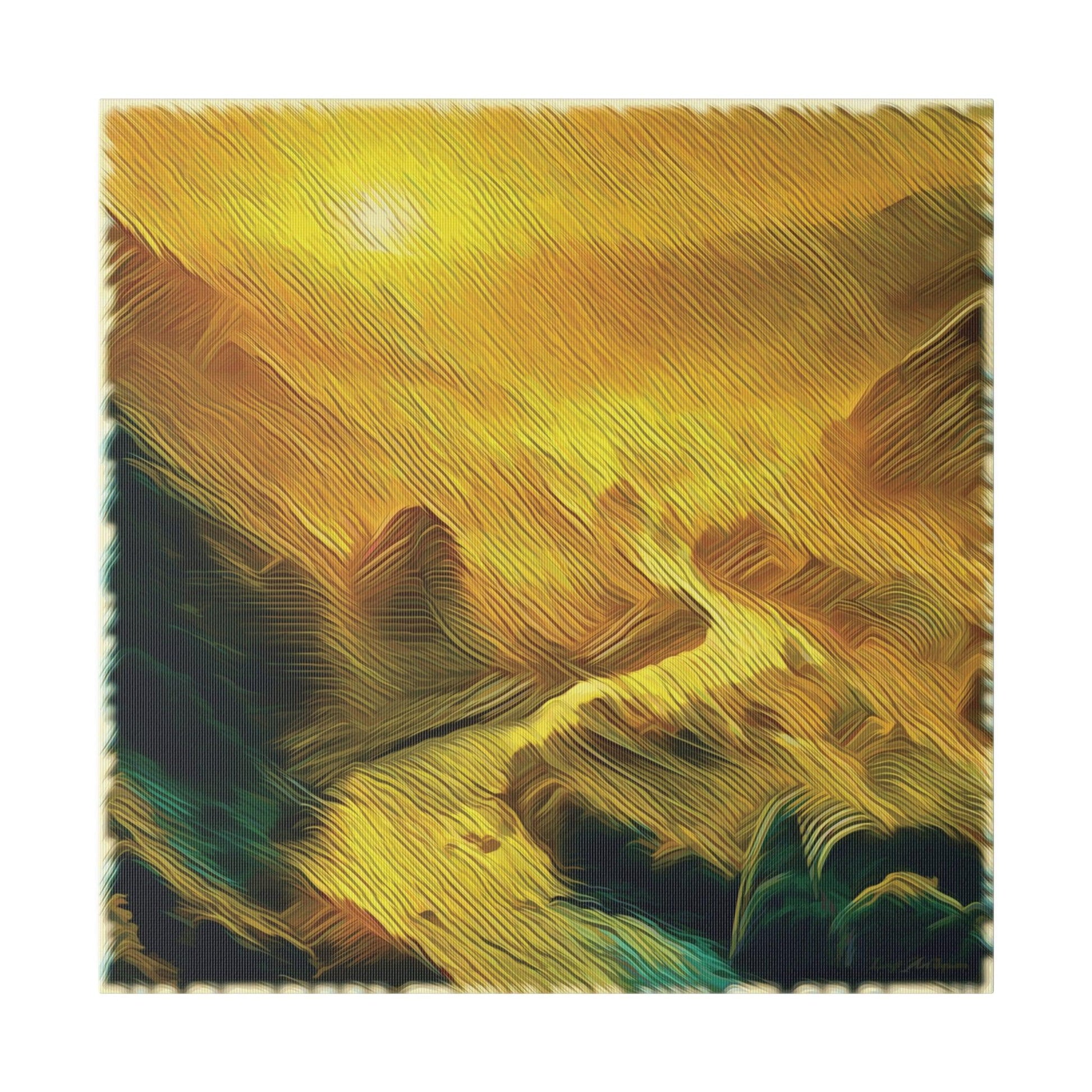Golden Valley Stream - Matte Canvas, Stretched, 0.75" - Artsquarenft
