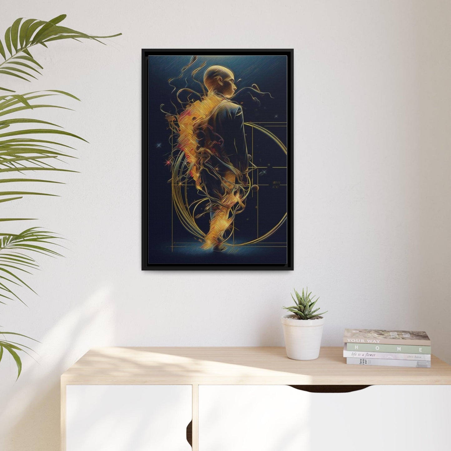 Matte Canvas, Black Frame - "Midnight Journey" Collection - Artsquarenft