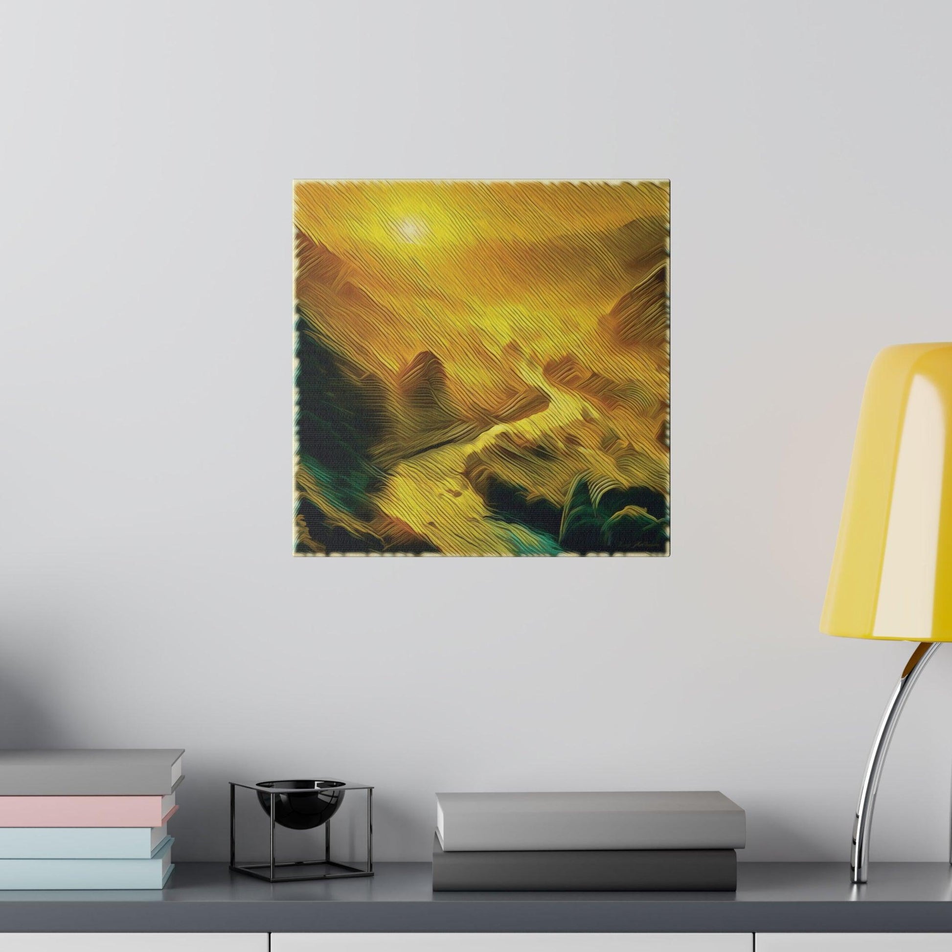 Golden Valley Stream - Matte Canvas, Stretched, 0.75" - Artsquarenft