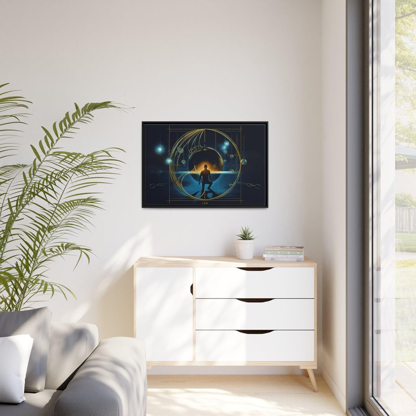 Matte Canvas, Black Frame - "Midnight Journey" Collection - Artsquarenft