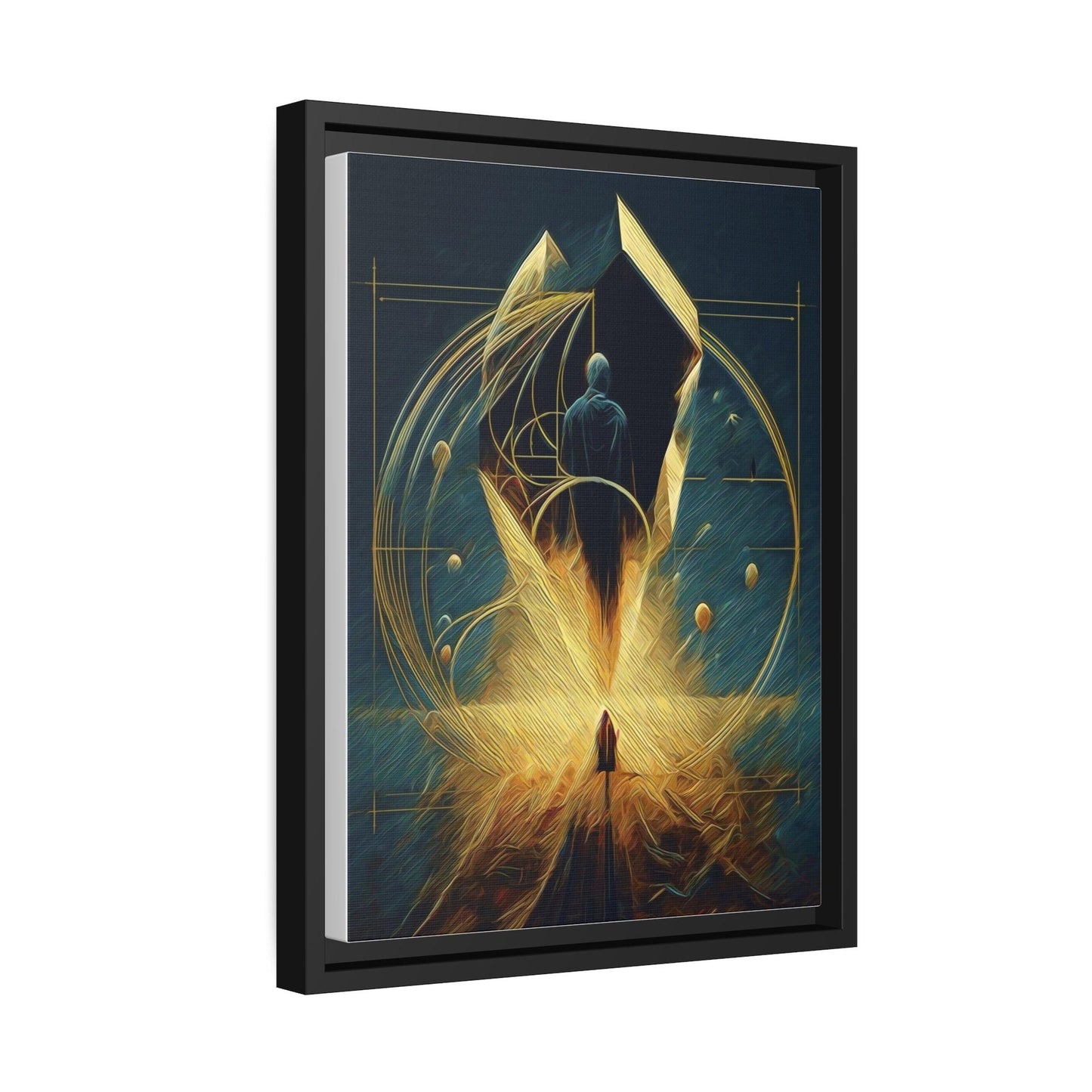 Matte Canvas, Black Frame - "Midnight Journey" Collection - Artsquarenft