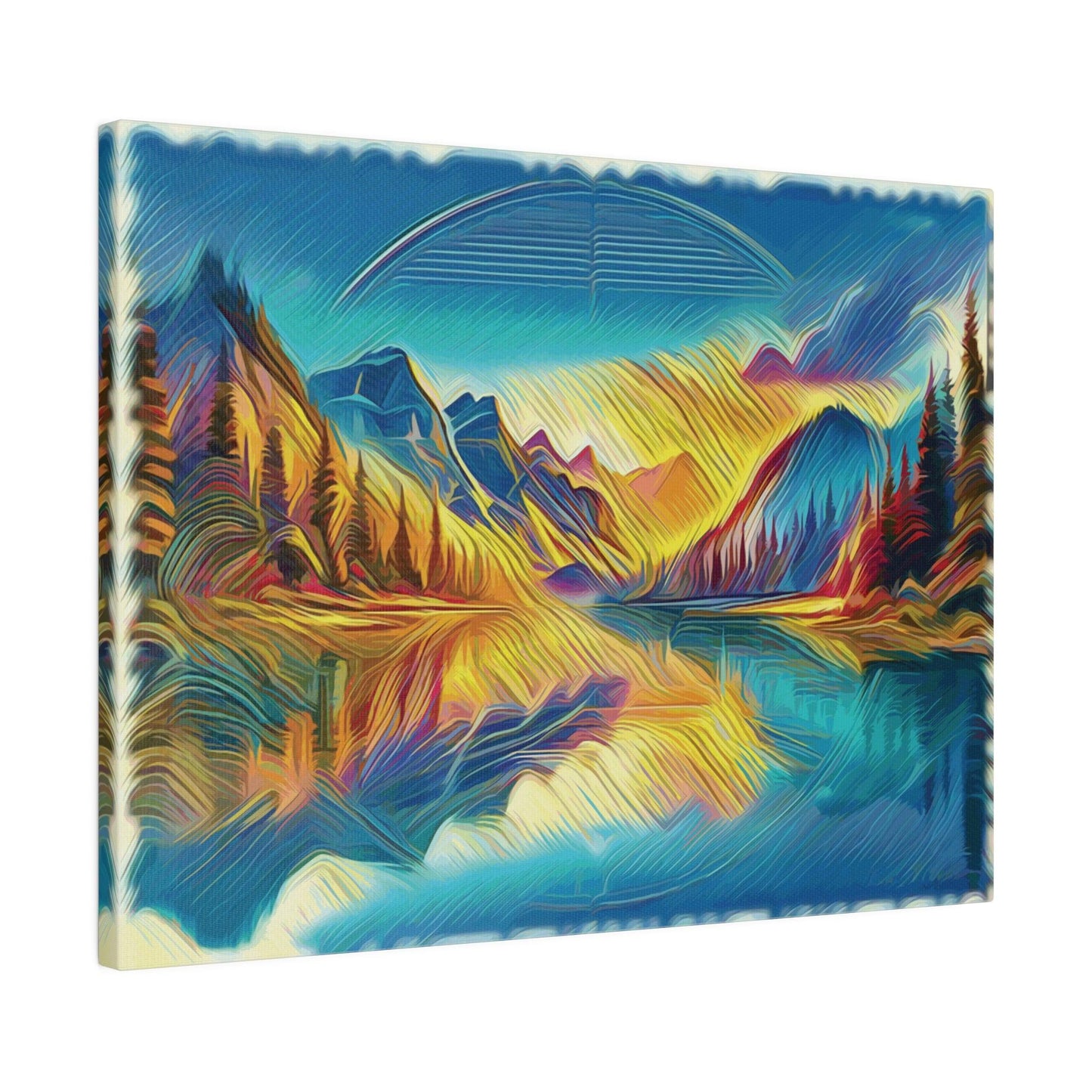 Mountain Reflections at Dawn - Matte Canvas, Stretched 0.75'' - Artsquarenft