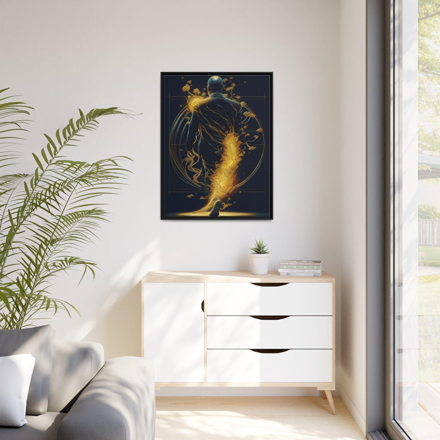 Matte Canvas, Black Frame - "Midnight Journey" Collection - Artsquarenft