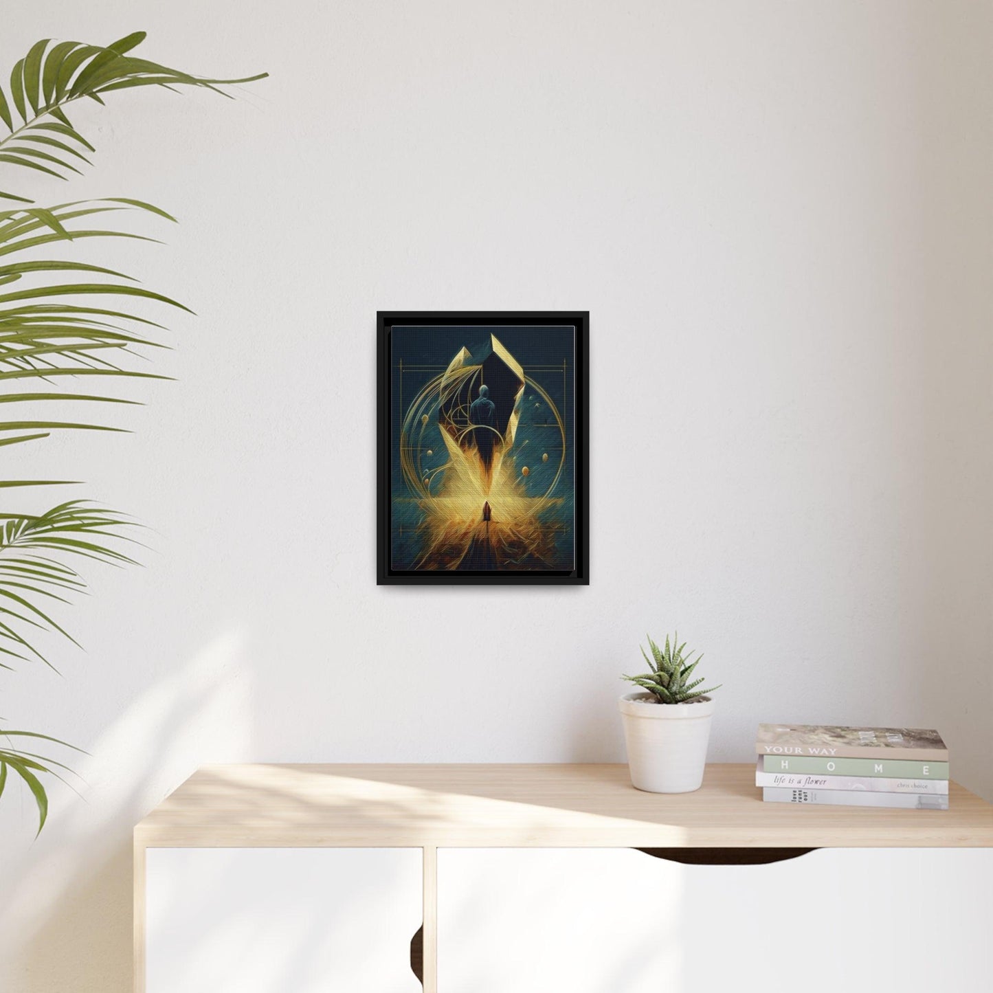 Matte Canvas, Black Frame - "Midnight Journey" Collection - Artsquarenft