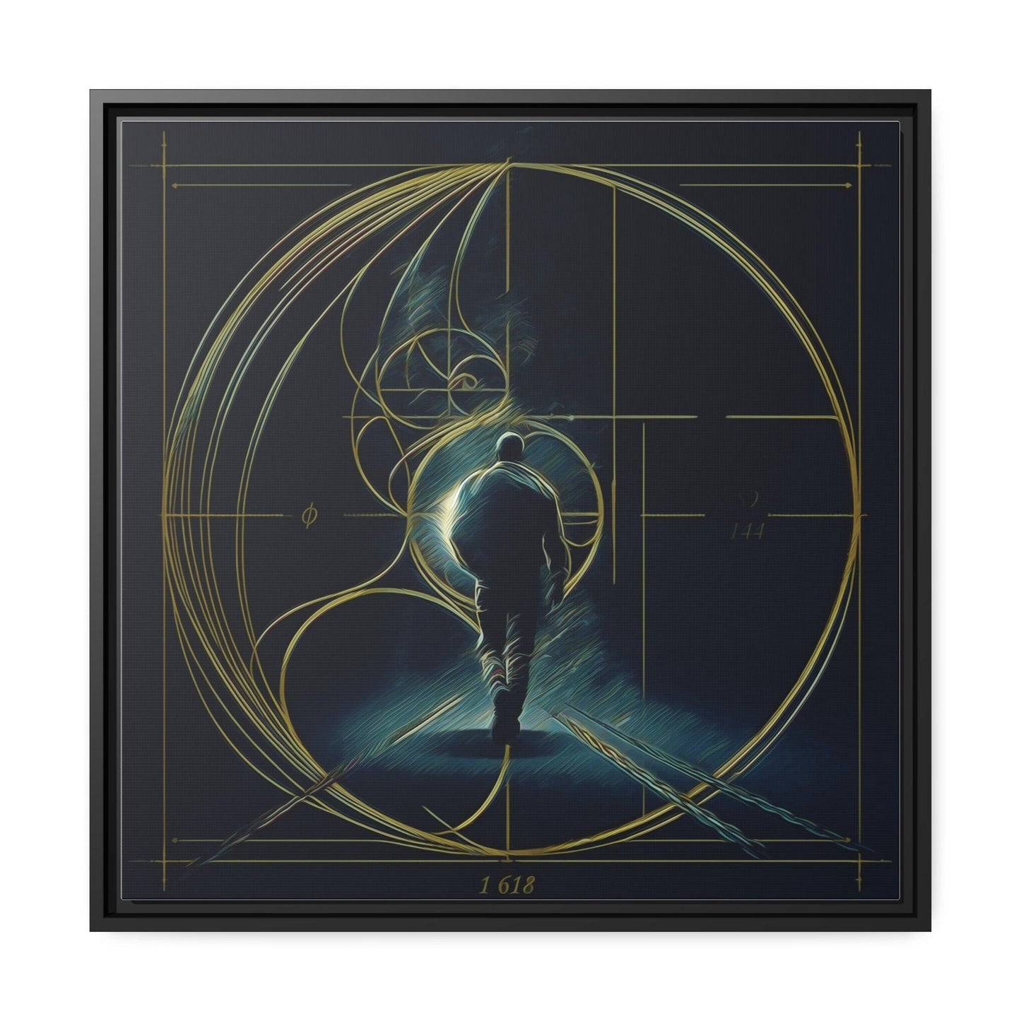 Matte Canvas, Black Frame. "Midnight Journey" Collection - Artsquarenft