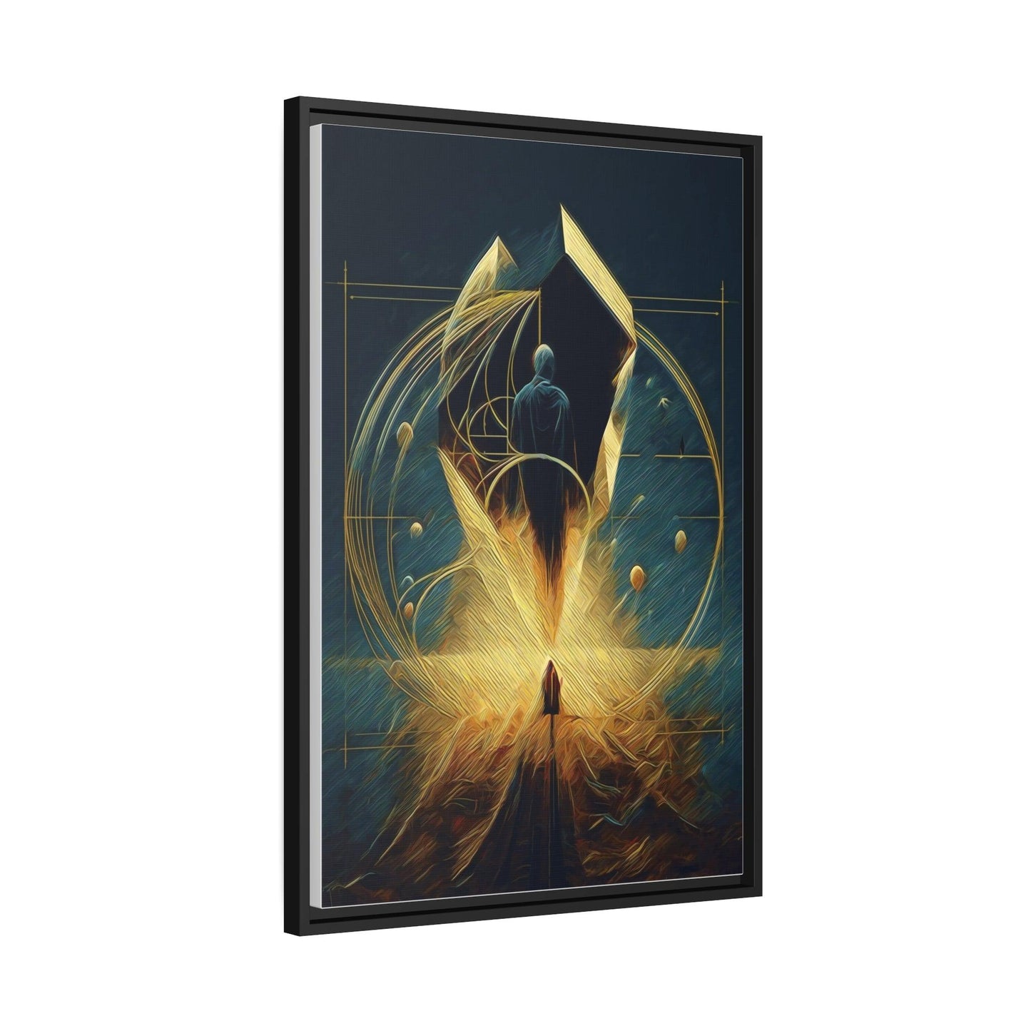 Matte Canvas, Black Frame - "Midnight Journey" Collection - Artsquarenft