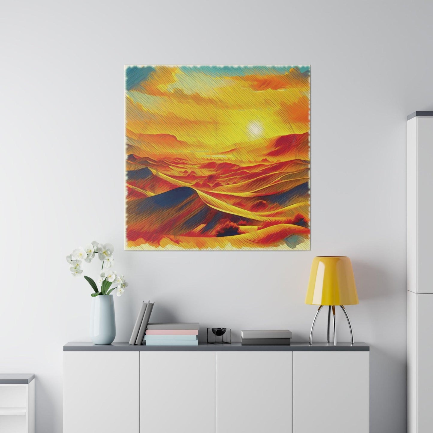 Golden Desert Mirage - Matte Canvas, Stretched, 0.75" - Artsquarenft