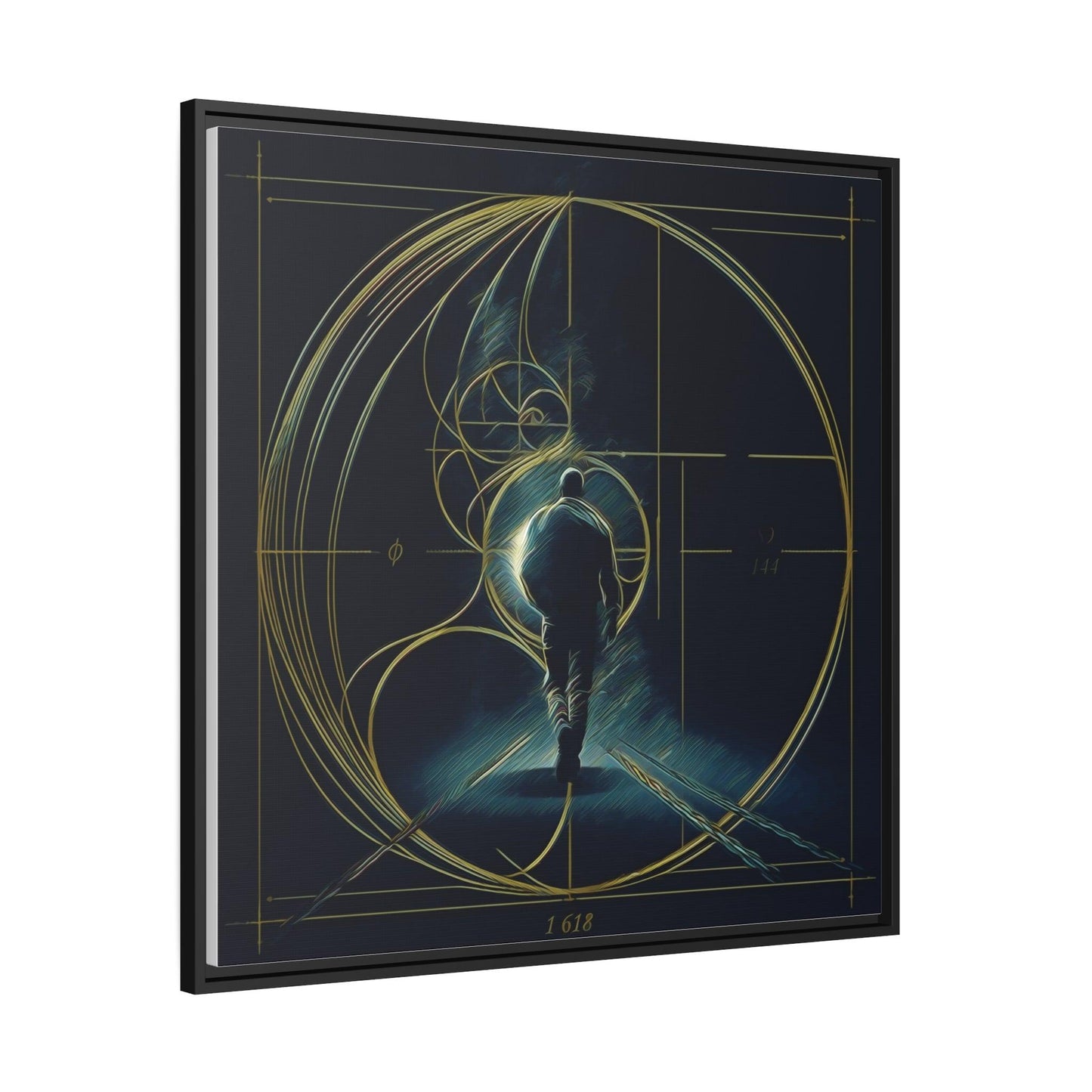 Matte Canvas, Black Frame. "Midnight Journey" Collection - Artsquarenft