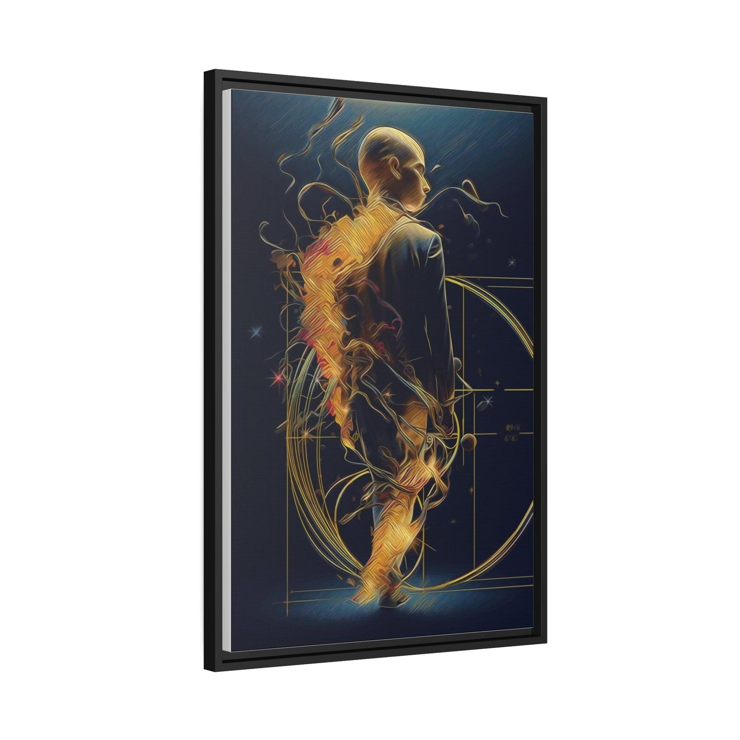 Matte Canvas, Black Frame - "Midnight Journey" Collection - Artsquarenft