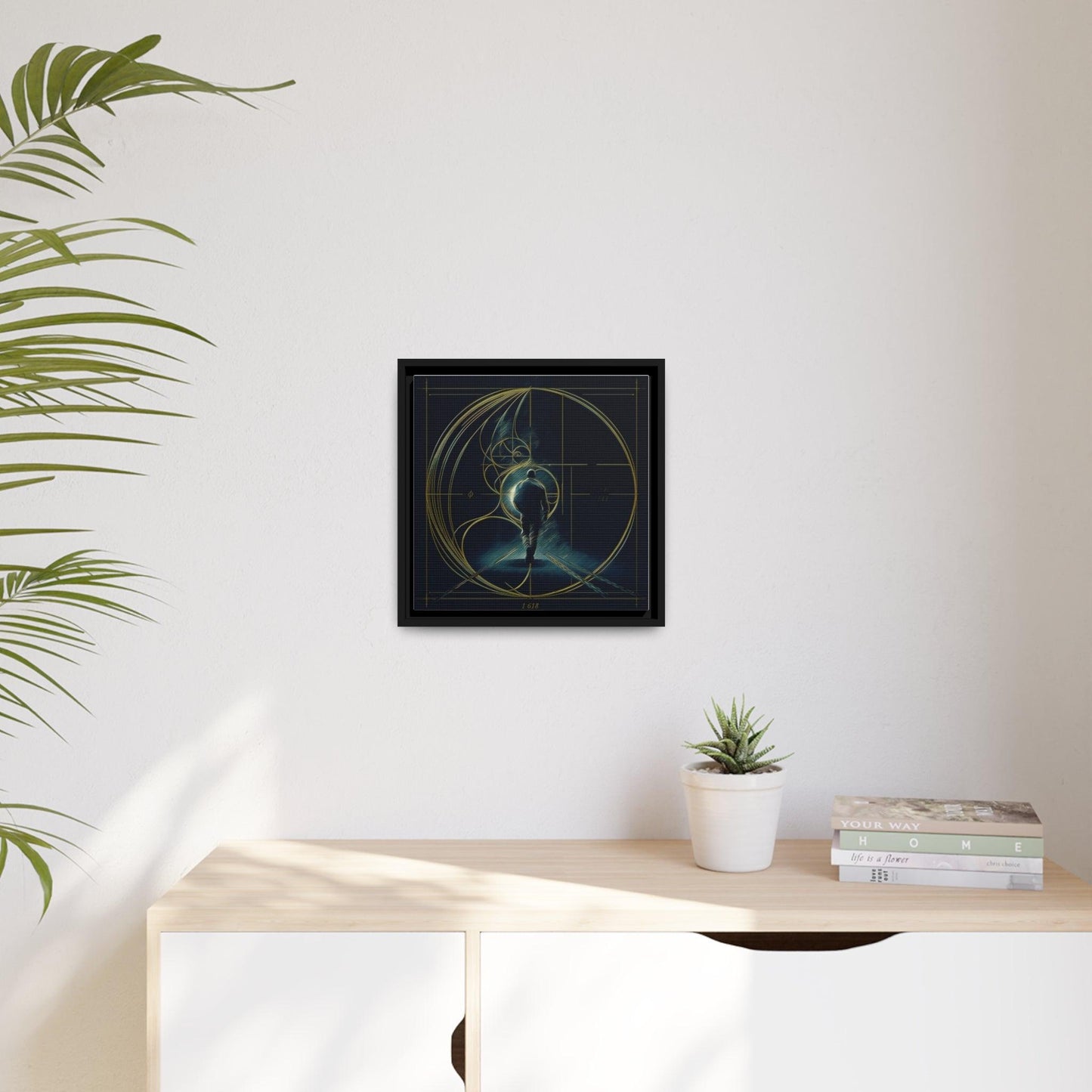 Matte Canvas, Black Frame. "Midnight Journey" Collection - Artsquarenft