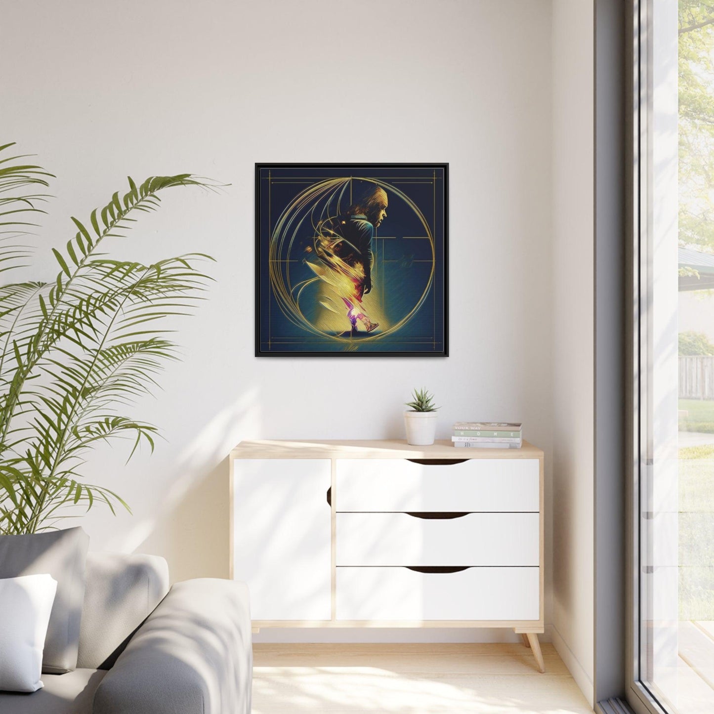 Matte Canvas, Black Frame - "MidNight Journey" Collection - Artsquarenft
