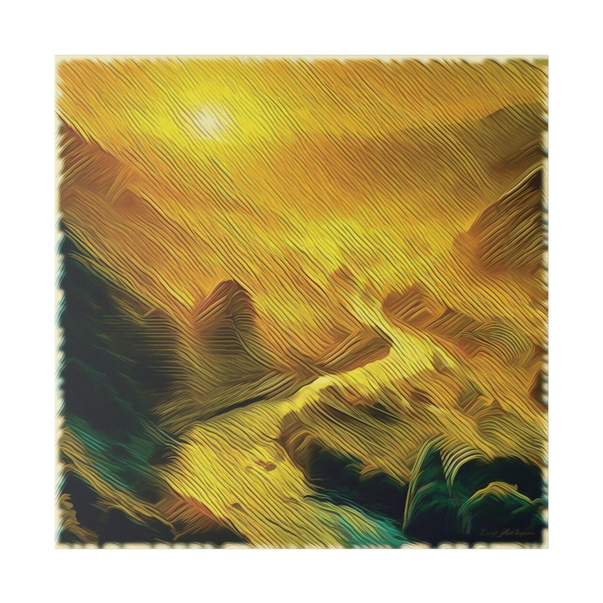 Golden Valley Stream - Matte Canvas, Stretched, 0.75" - Artsquarenft