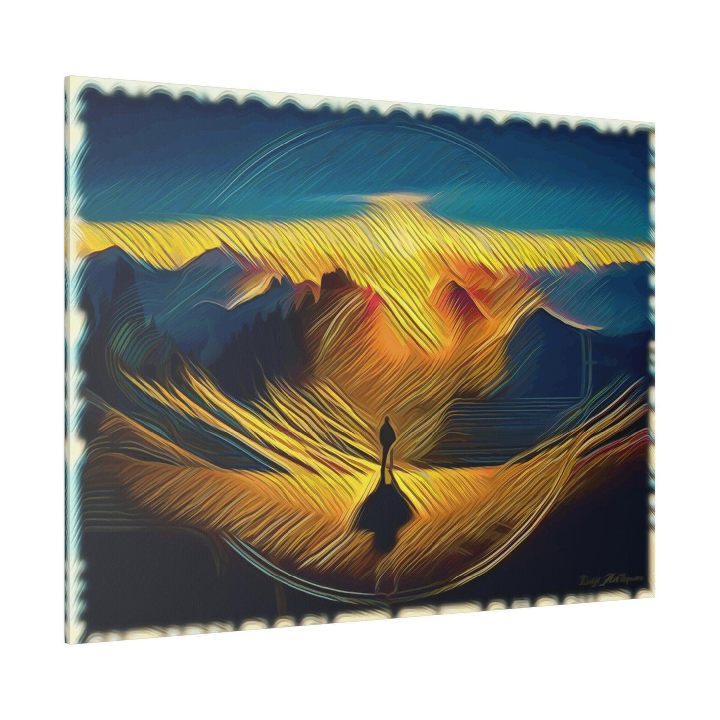 Golden Horizon Reflection - Matte Canvas, Stretched, 0.75 - Artsquarenft