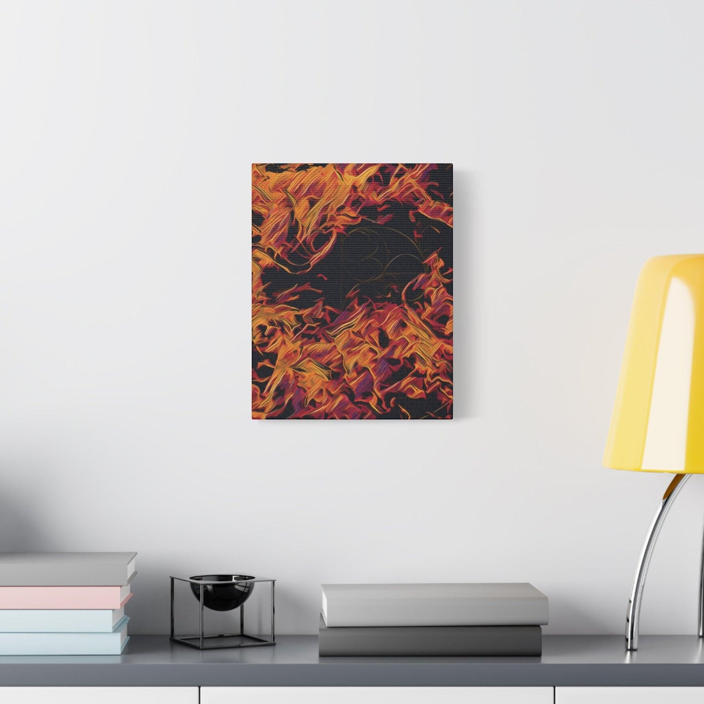 Matte Canvas, Stretched, 1.25" - Fire - Transforming Blaze" - Elements Collection - Artsquarenft
