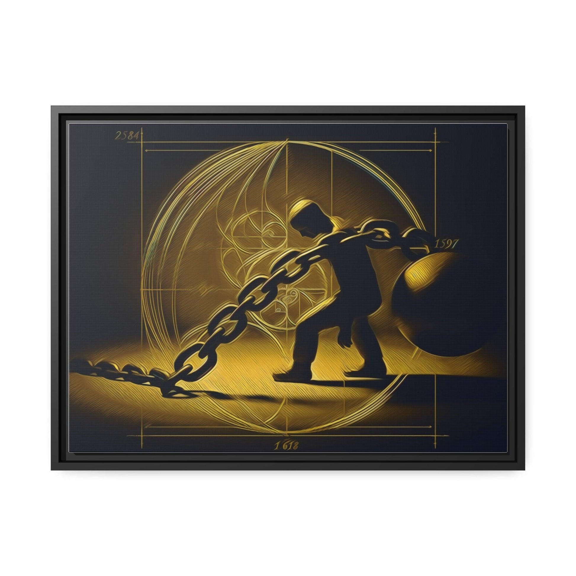 Matte Canvas, Black Frame - "Midnight Journey" Collection - Artsquarenft