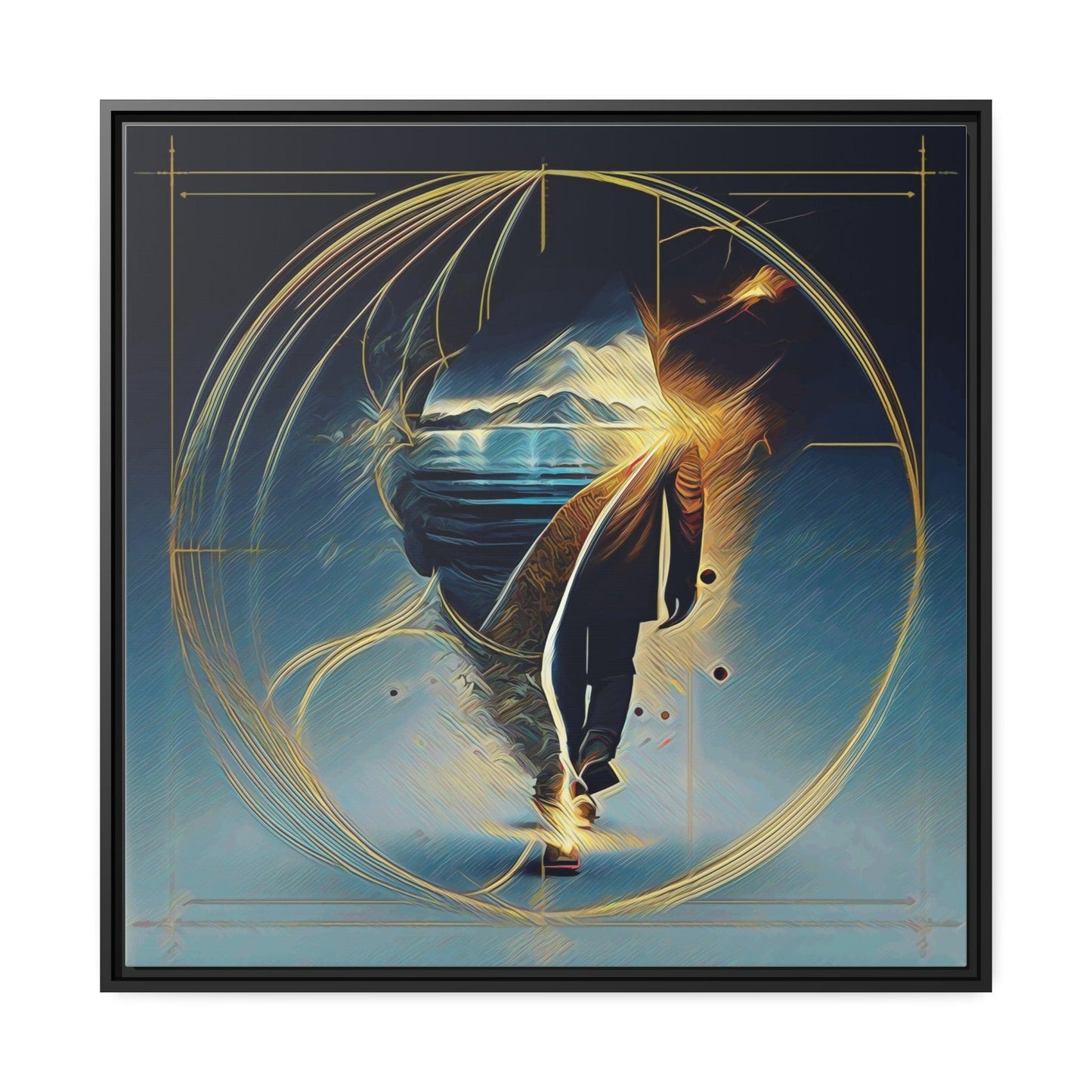 Matte Canvas, Black Frame - "Midnight Journey" Collection - Artsquarenft