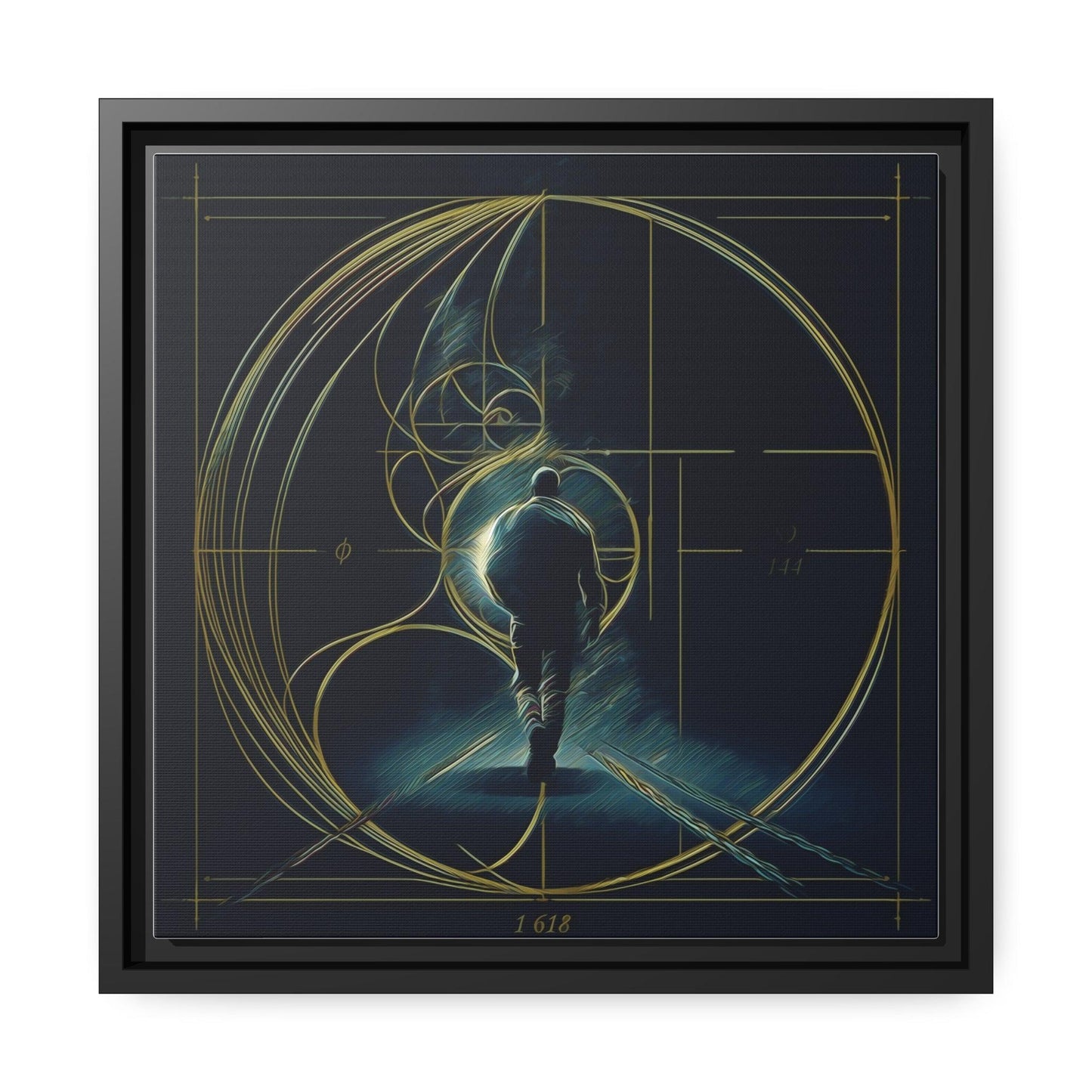 Matte Canvas, Black Frame. "Midnight Journey" Collection - Artsquarenft